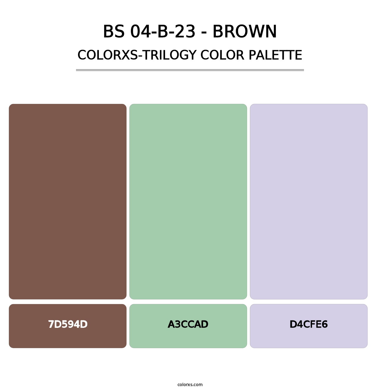 BS 04-B-23 - Brown - Colorxs Trilogy Palette