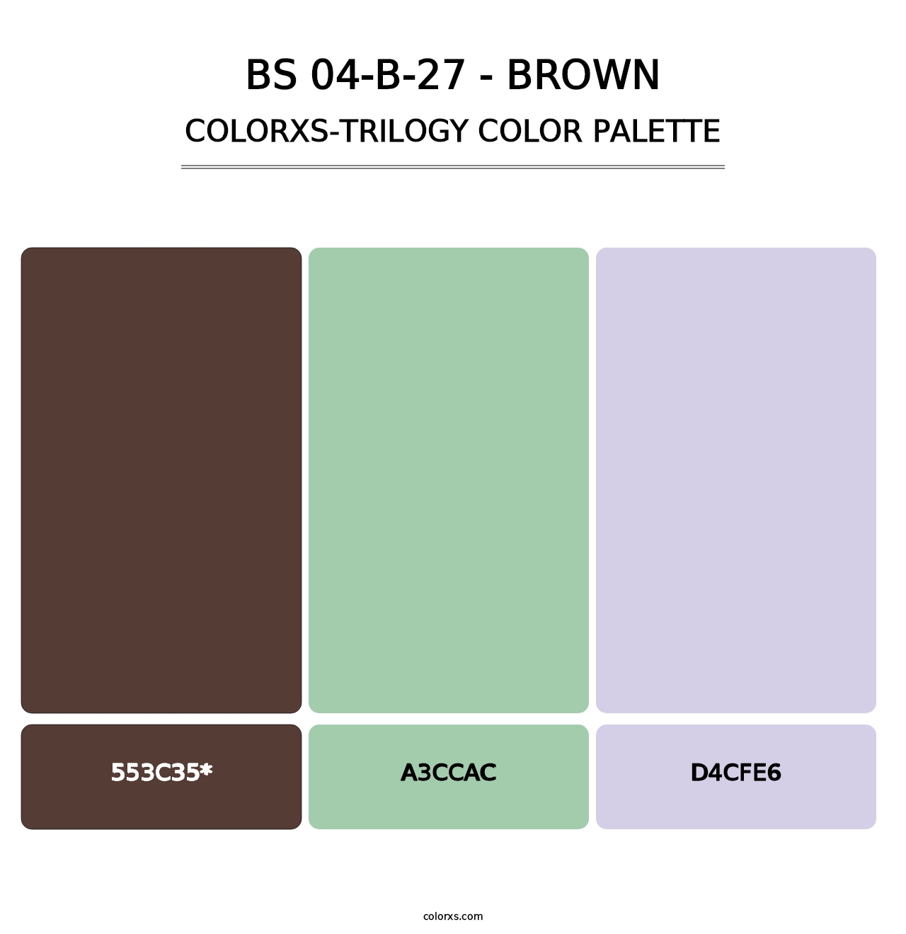 BS 04-B-27 - Brown - Colorxs Trilogy Palette