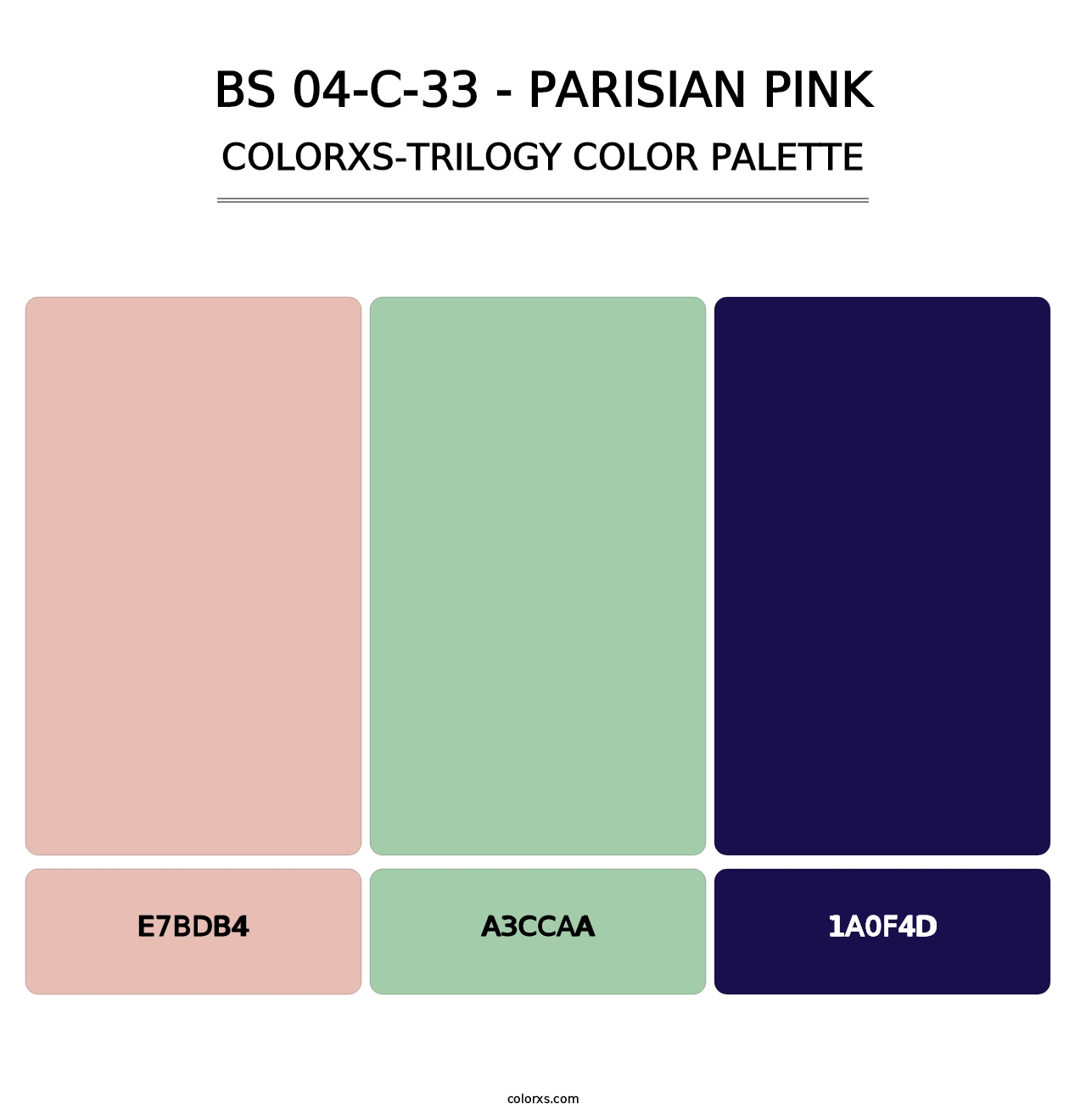 BS 04-C-33 - Parisian Pink - Colorxs Trilogy Palette