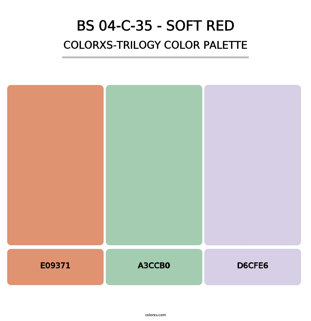 BS 04-C-35 - Soft Red - Colorxs Trilogy Palette