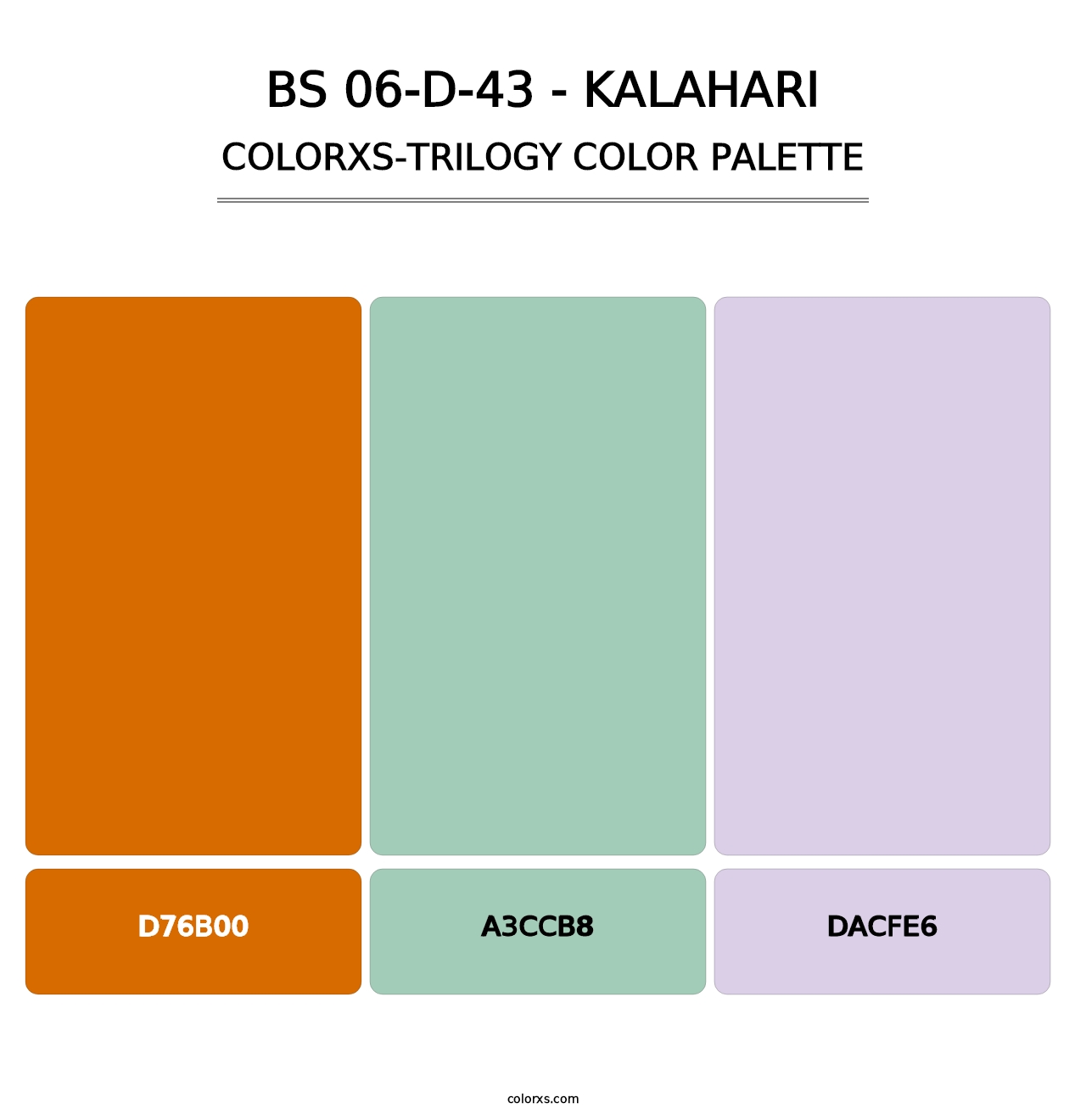BS 06-D-43 - Kalahari - Colorxs Trilogy Palette