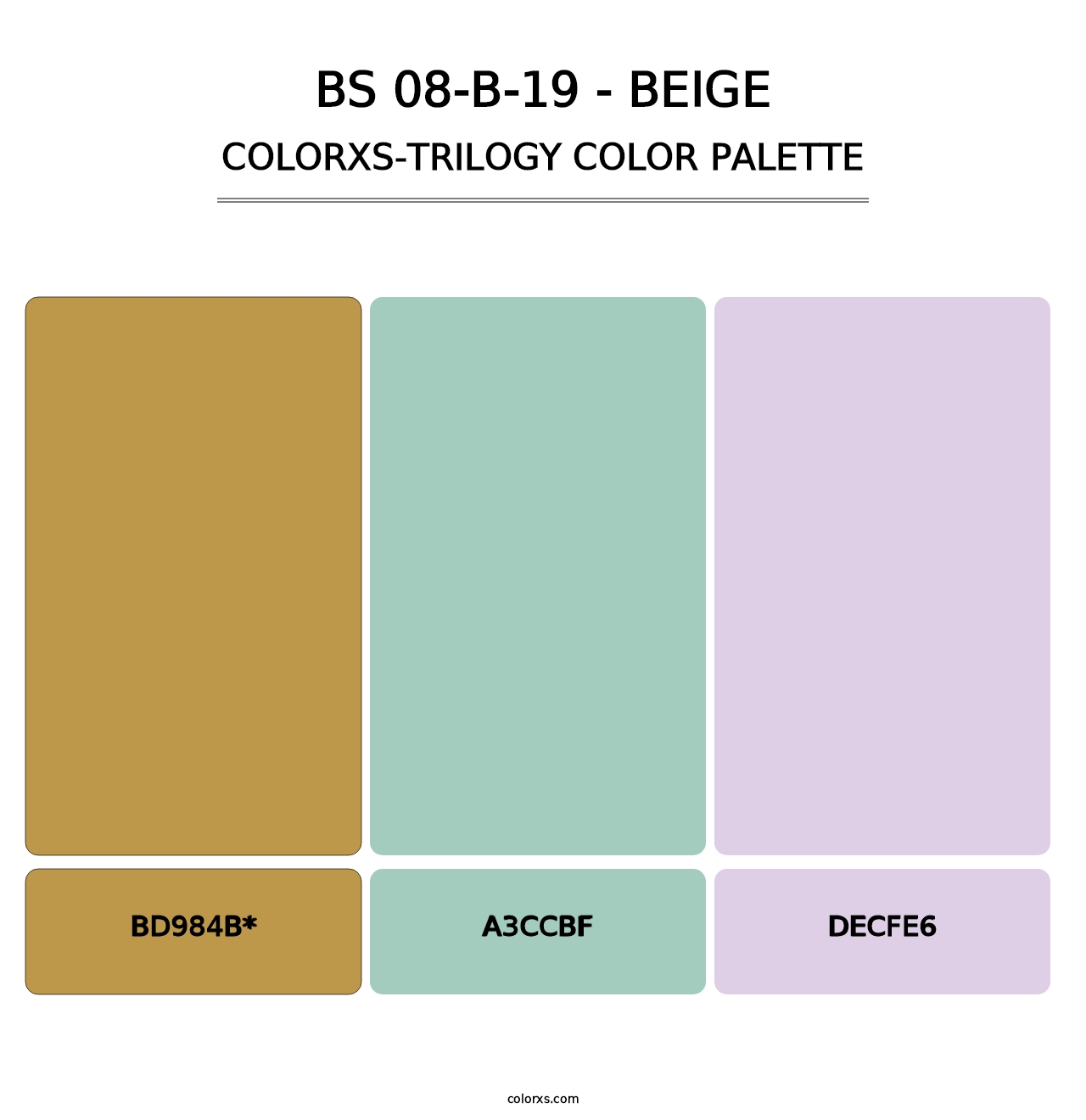BS 08-B-19 - Beige - Colorxs Trilogy Palette