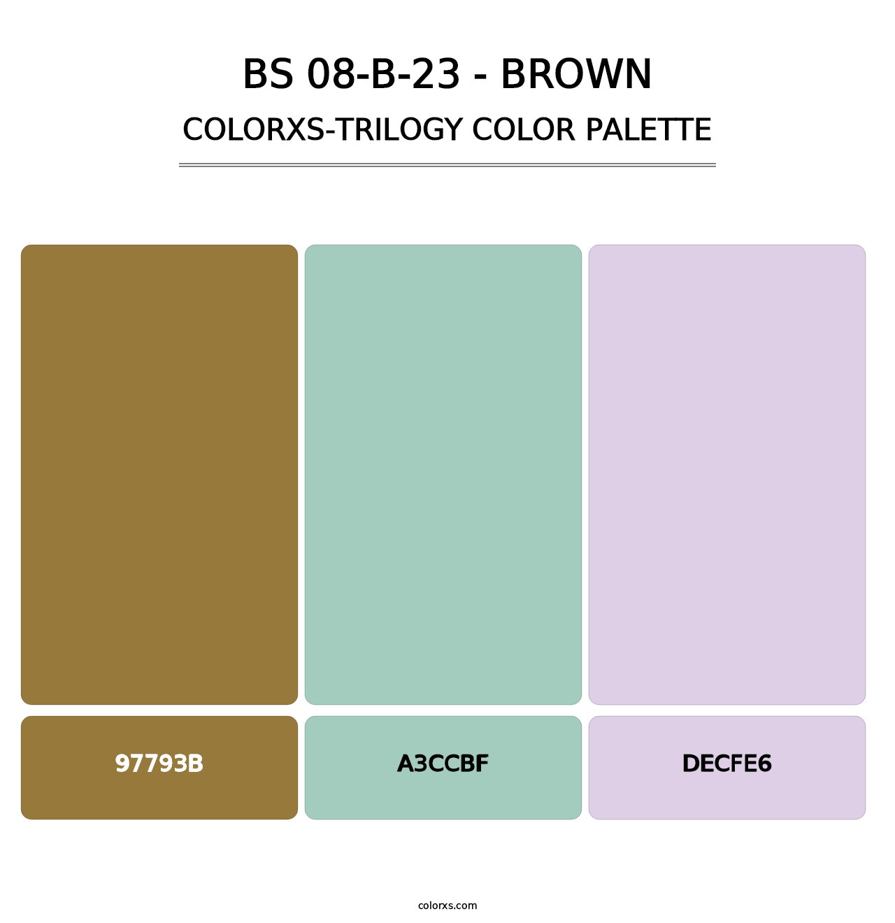 BS 08-B-23 - Brown - Colorxs Trilogy Palette