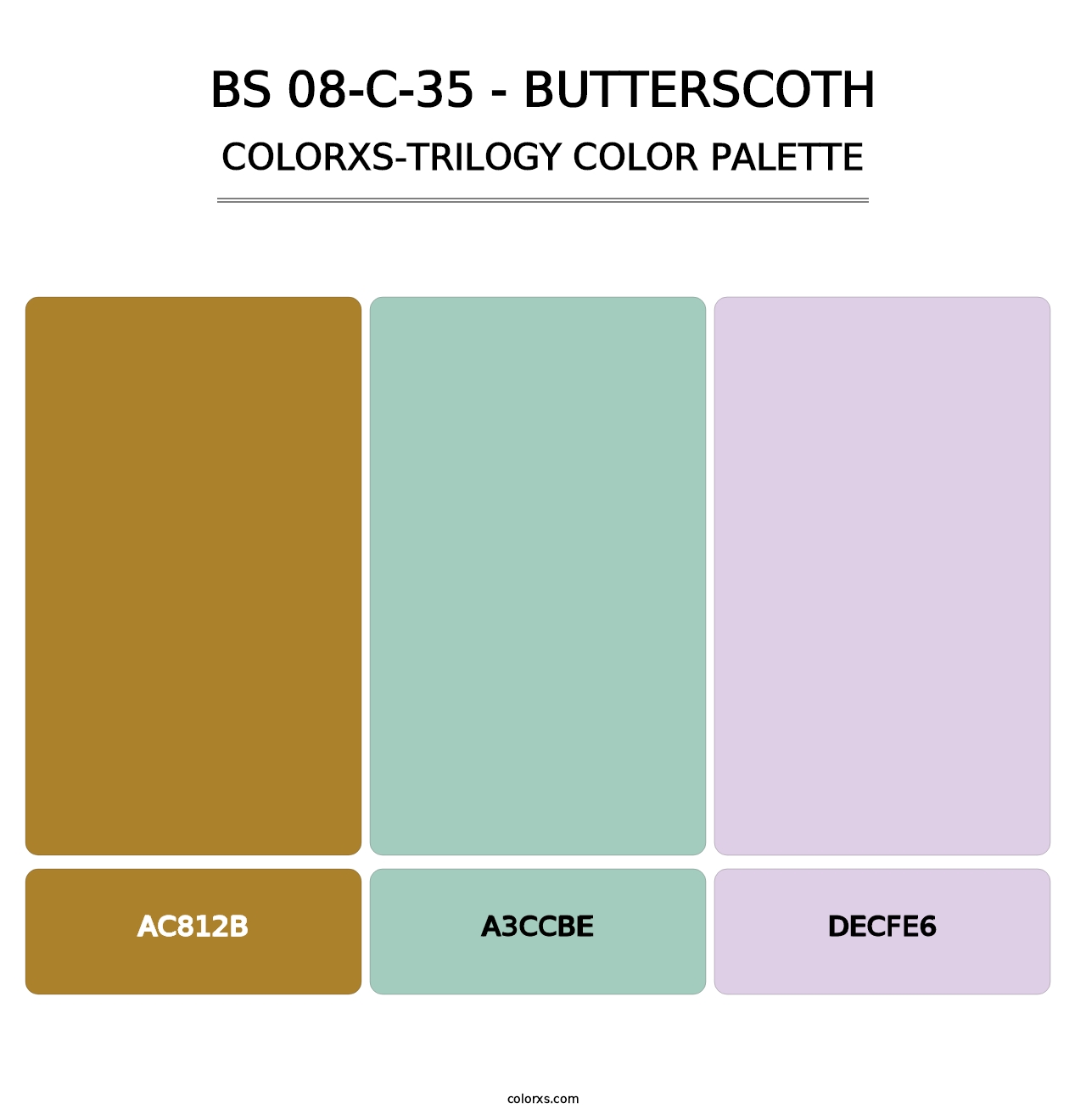 BS 08-C-35 - Butterscoth - Colorxs Trilogy Palette