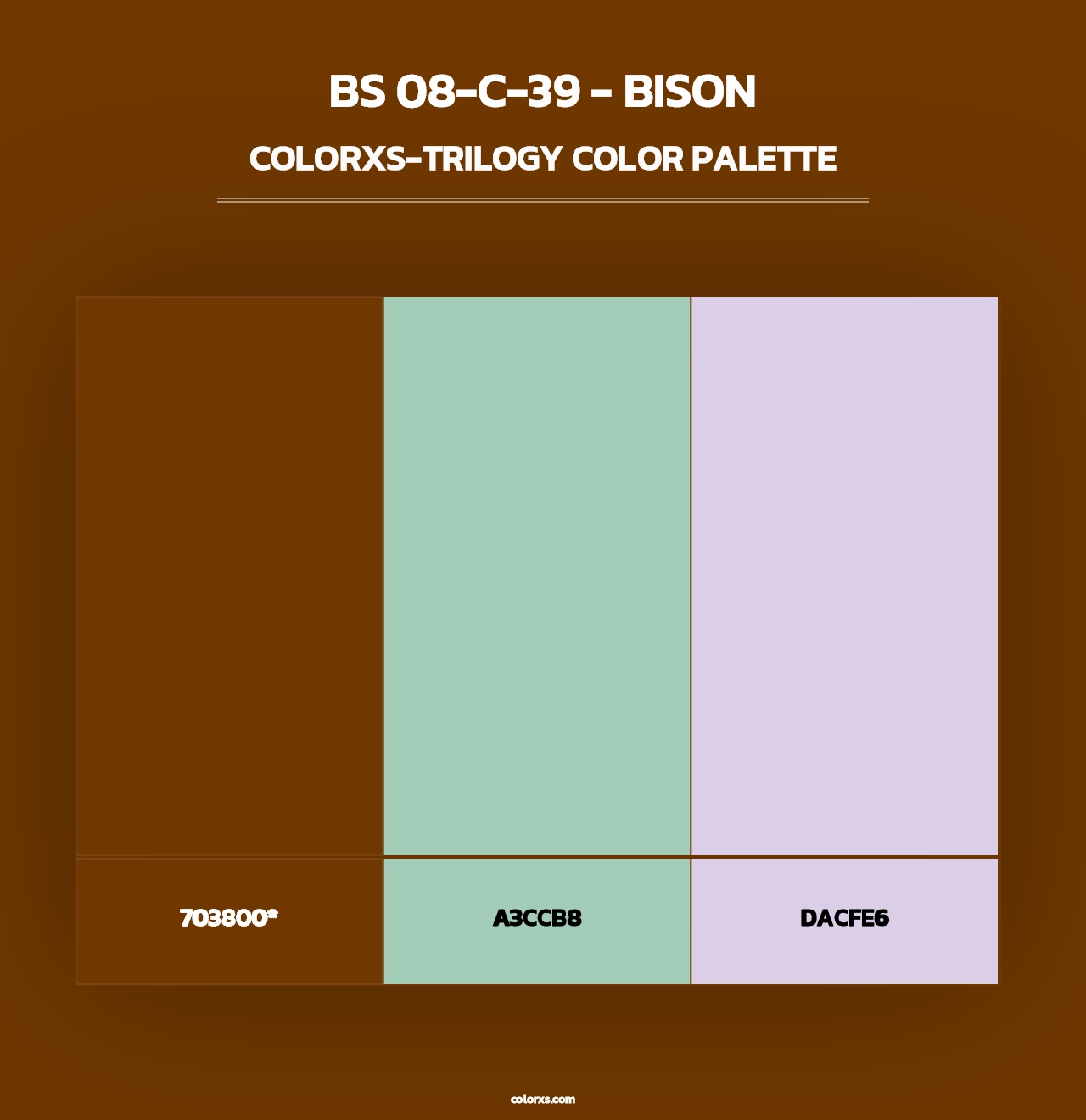 BS 08-C-39 - Bison - Colorxs Trilogy Palette