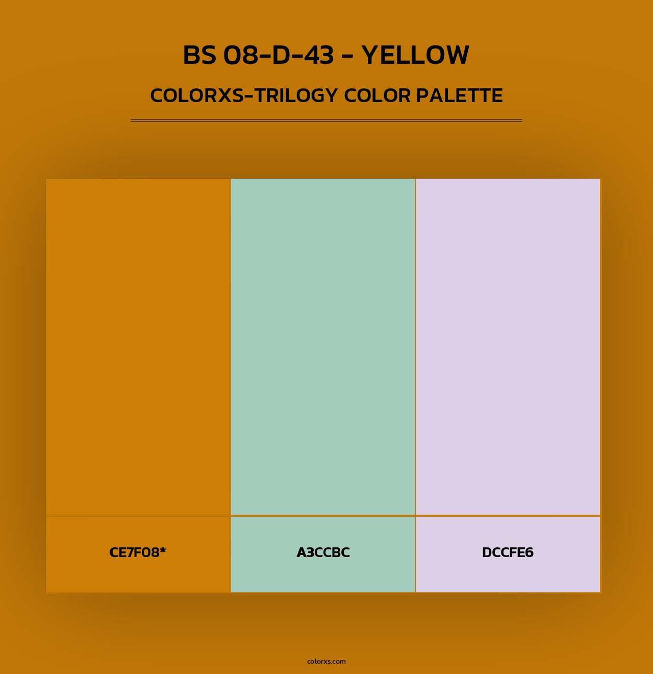 BS 08-D-43 - Yellow - Colorxs Trilogy Palette