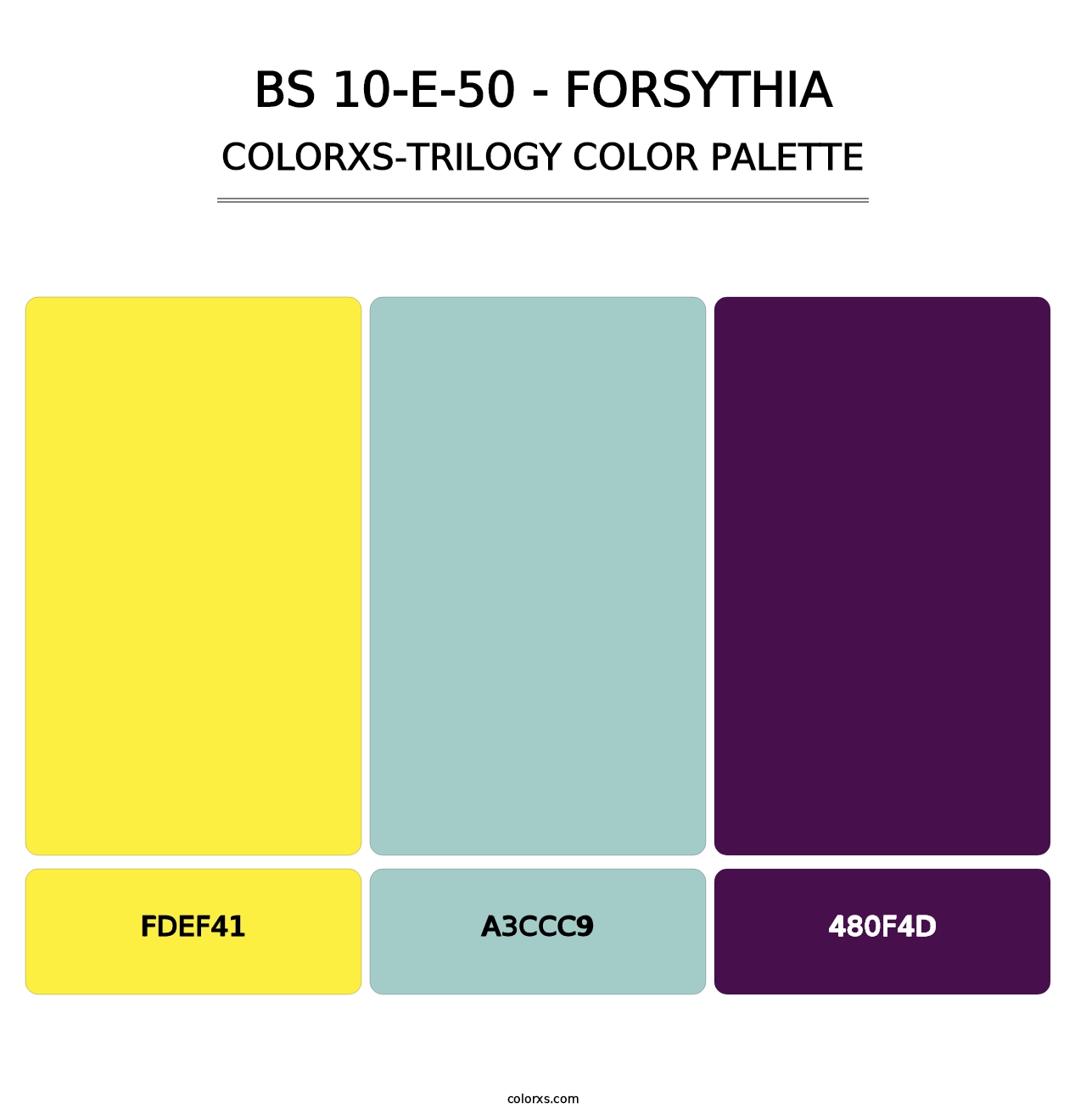 BS 10-E-50 - Forsythia - Colorxs Trilogy Palette