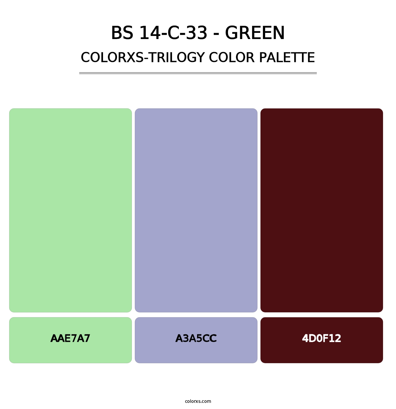 BS 14-C-33 - Green - Colorxs Trilogy Palette