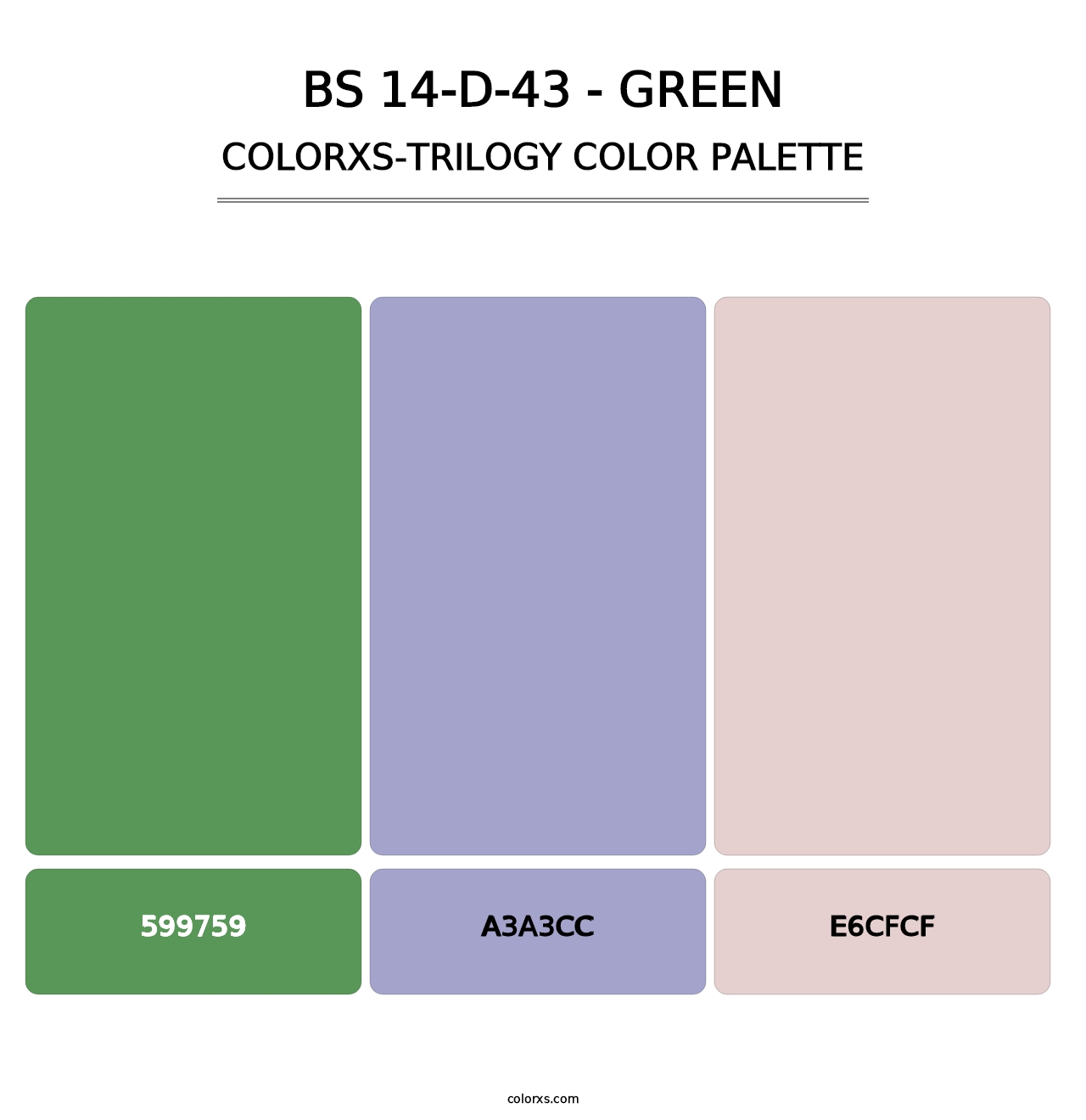 BS 14-D-43 - Green - Colorxs Trilogy Palette