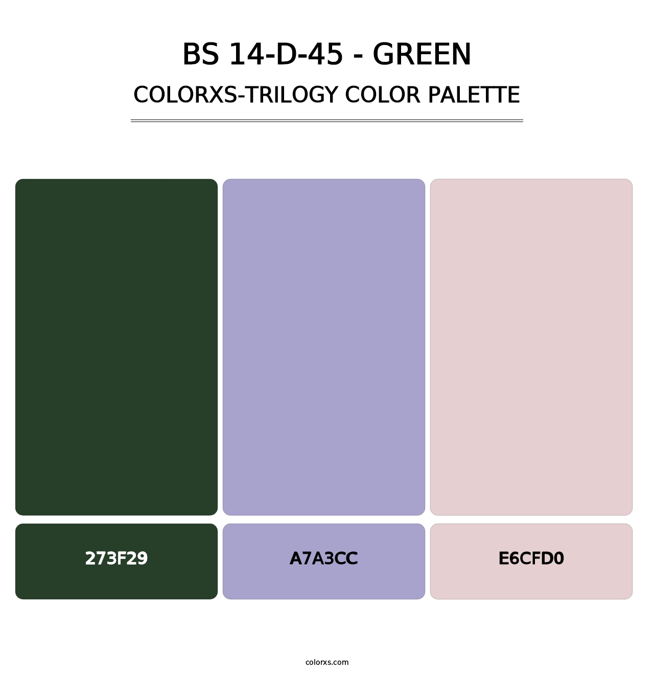 BS 14-D-45 - Green - Colorxs Trilogy Palette