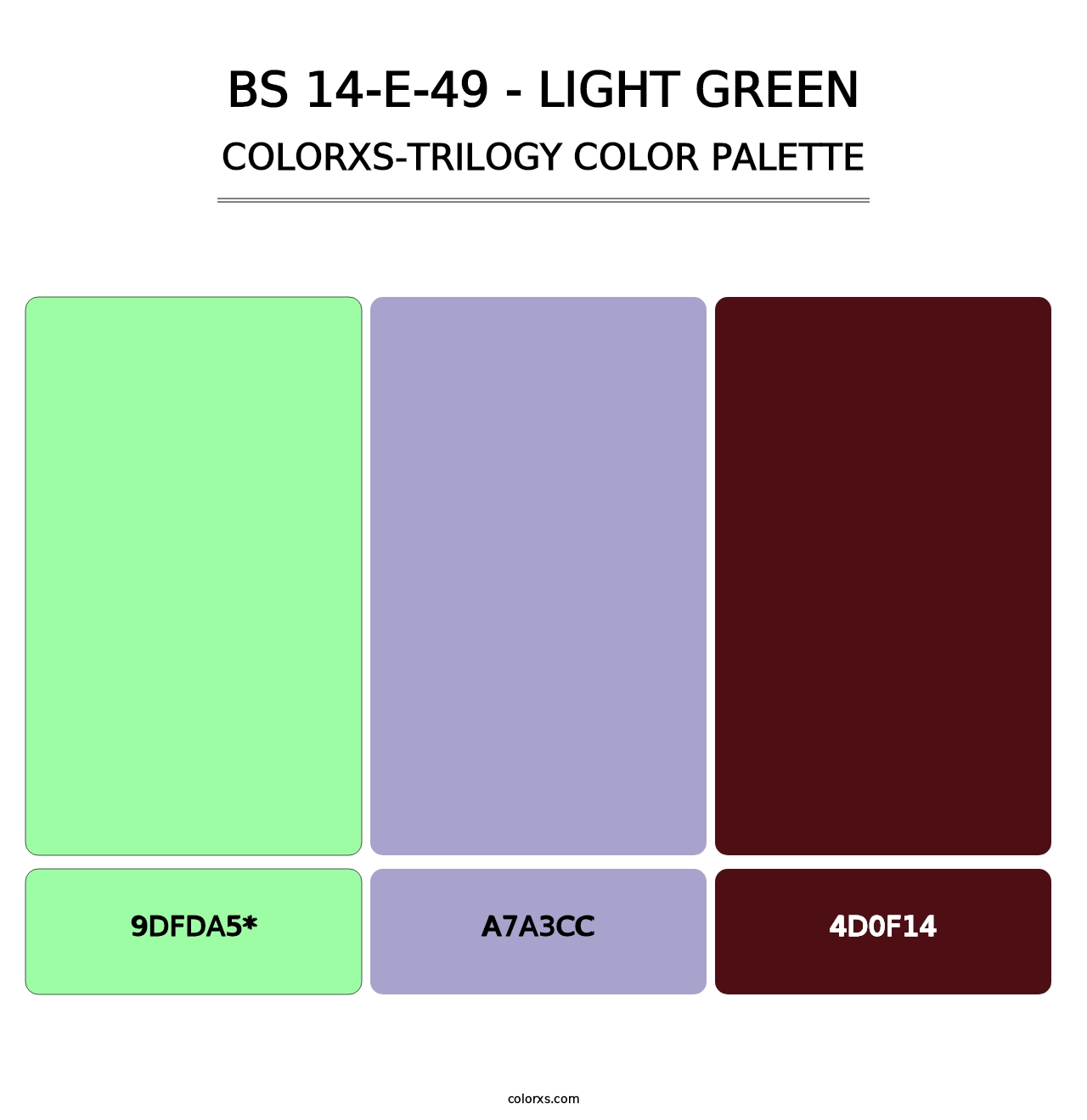 BS 14-E-49 - Light Green - Colorxs Trilogy Palette
