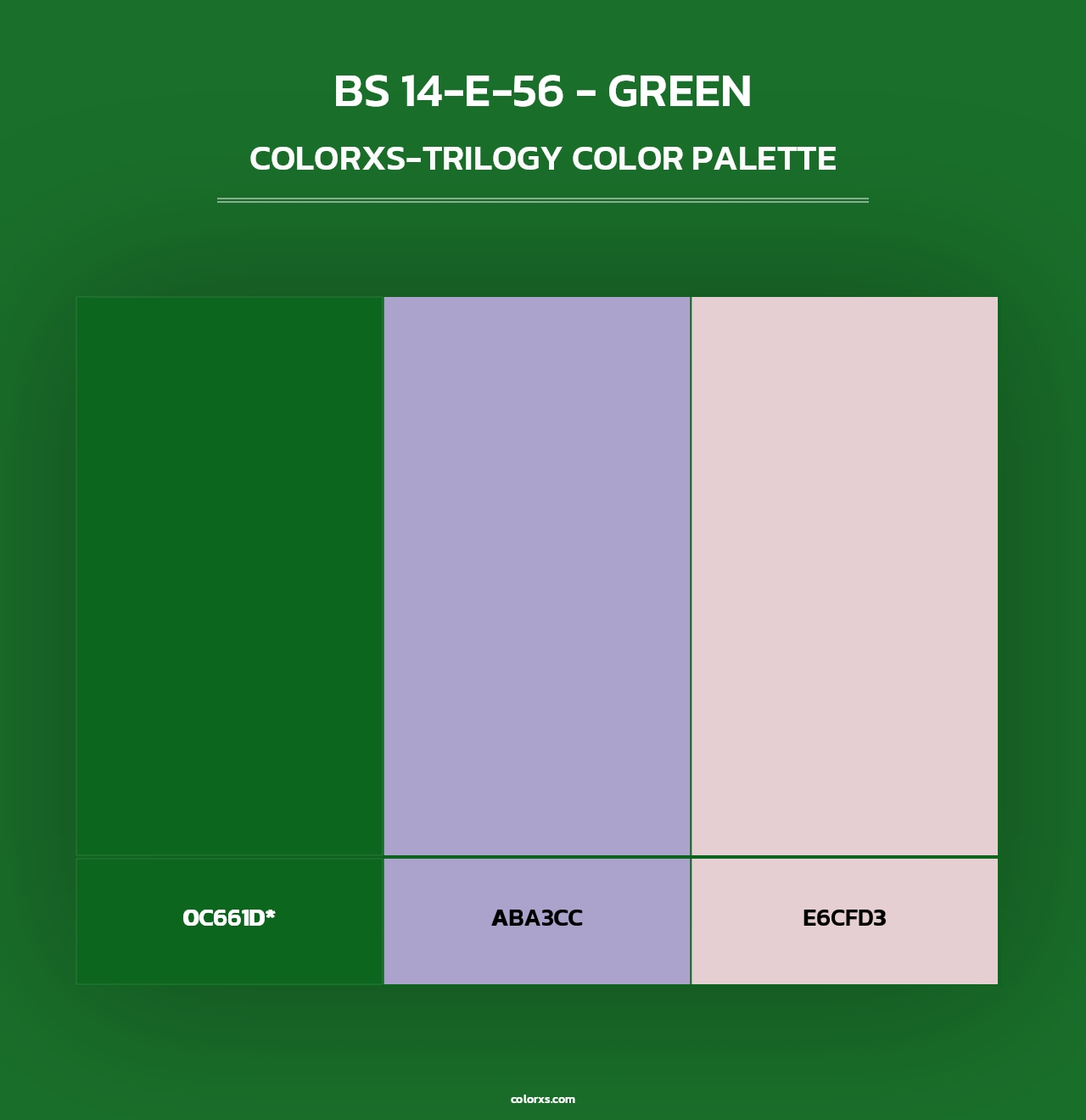 BS 14-E-56 - Green - Colorxs Trilogy Palette