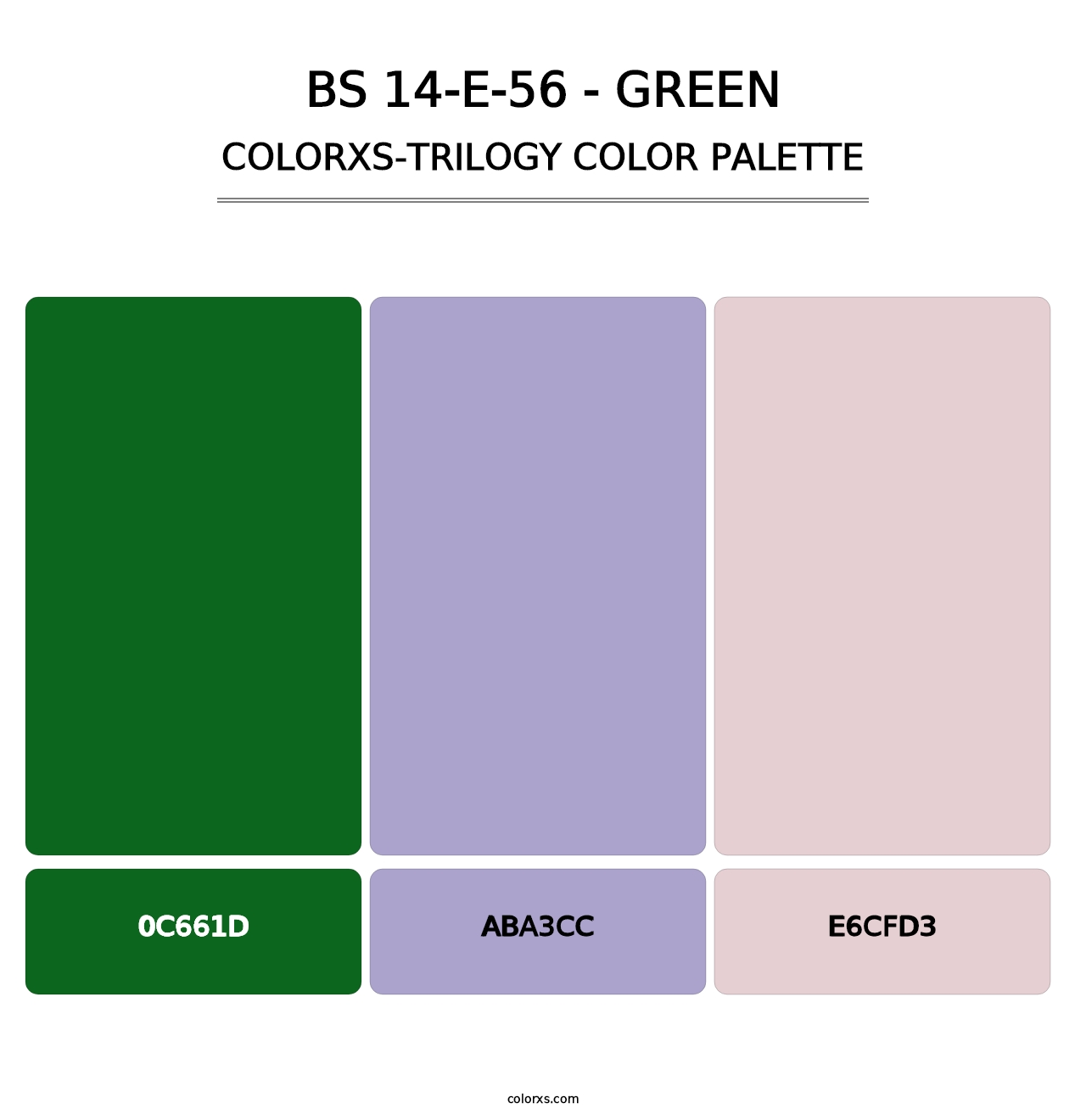 BS 14-E-56 - Green - Colorxs Trilogy Palette
