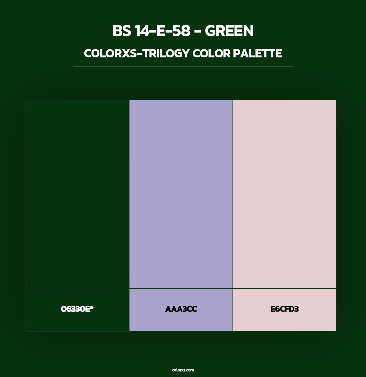 BS 14-E-58 - Green - Colorxs Trilogy Palette