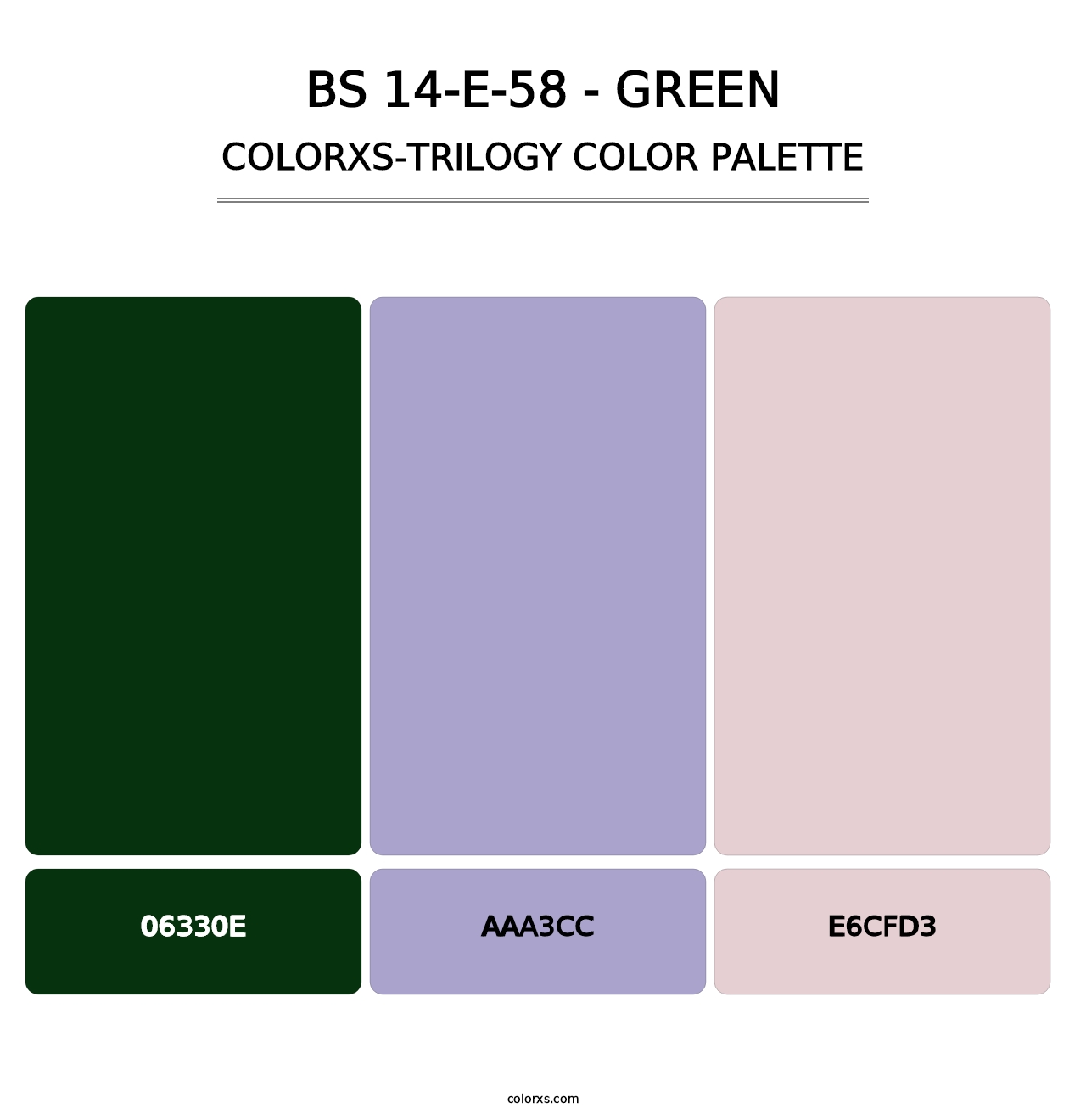 BS 14-E-58 - Green - Colorxs Trilogy Palette