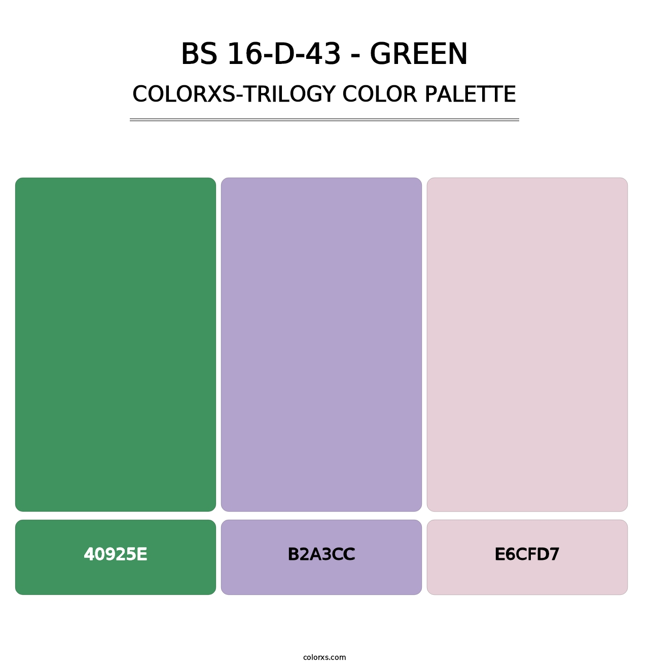 BS 16-D-43 - Green - Colorxs Trilogy Palette