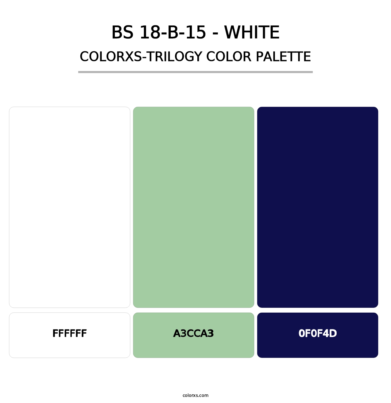 BS 18-B-15 - White - Colorxs Trilogy Palette