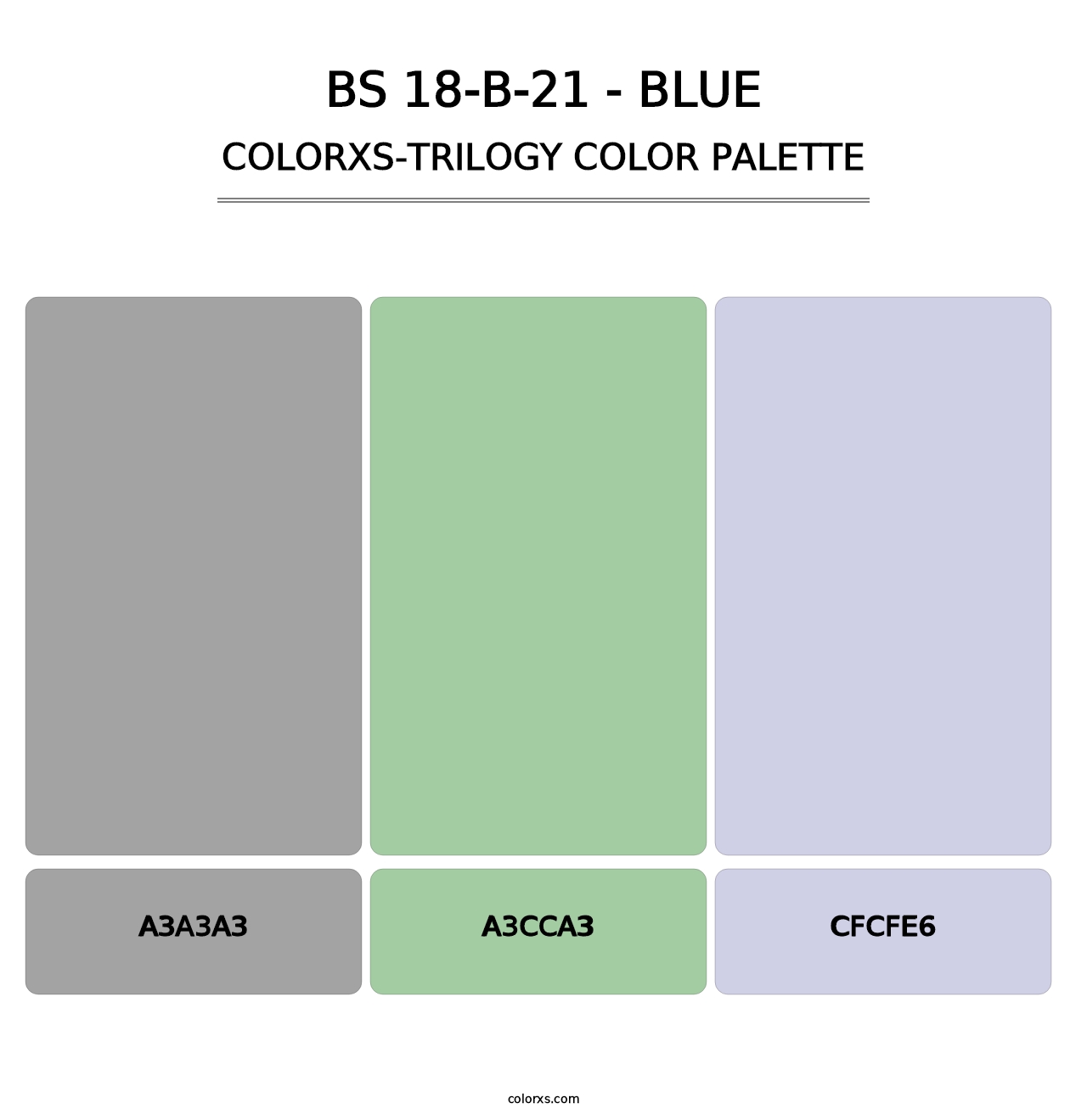BS 18-B-21 - Blue - Colorxs Trilogy Palette