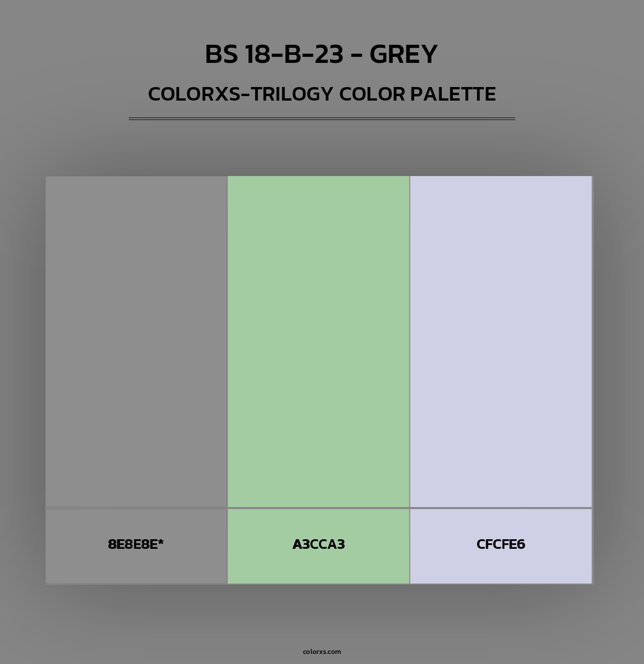 BS 18-B-23 - Grey - Colorxs Trilogy Palette
