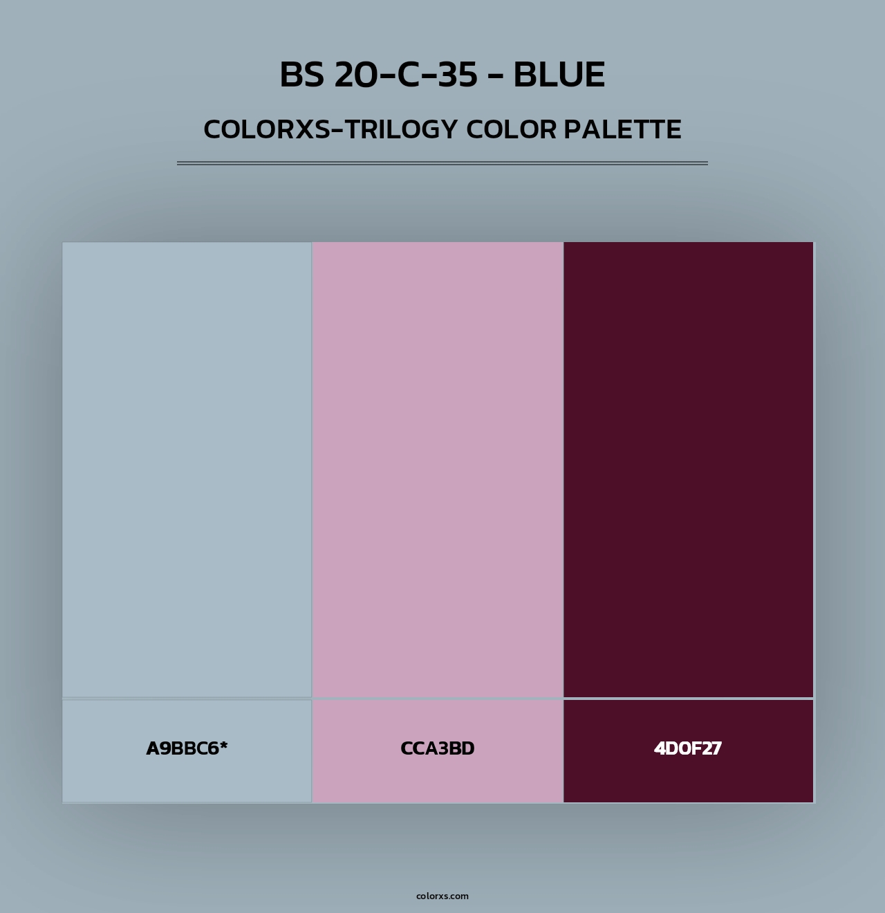 BS 20-C-35 - Blue - Colorxs Trilogy Palette