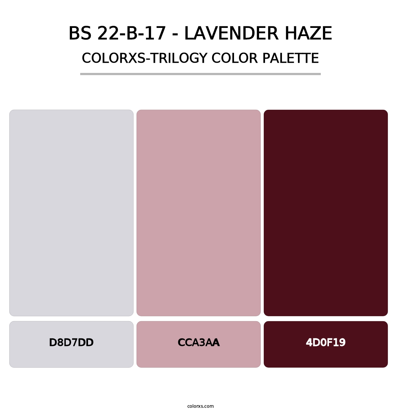 BS 22-B-17 - Lavender Haze - Colorxs Trilogy Palette