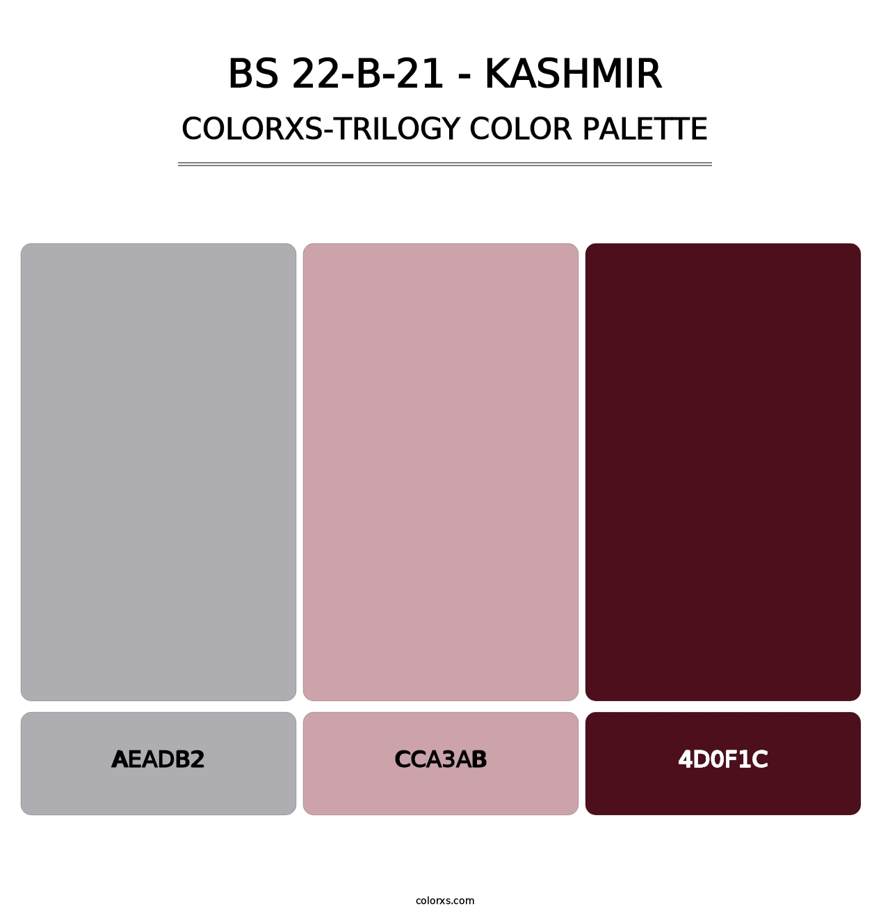 BS 22-B-21 - Kashmir - Colorxs Trilogy Palette