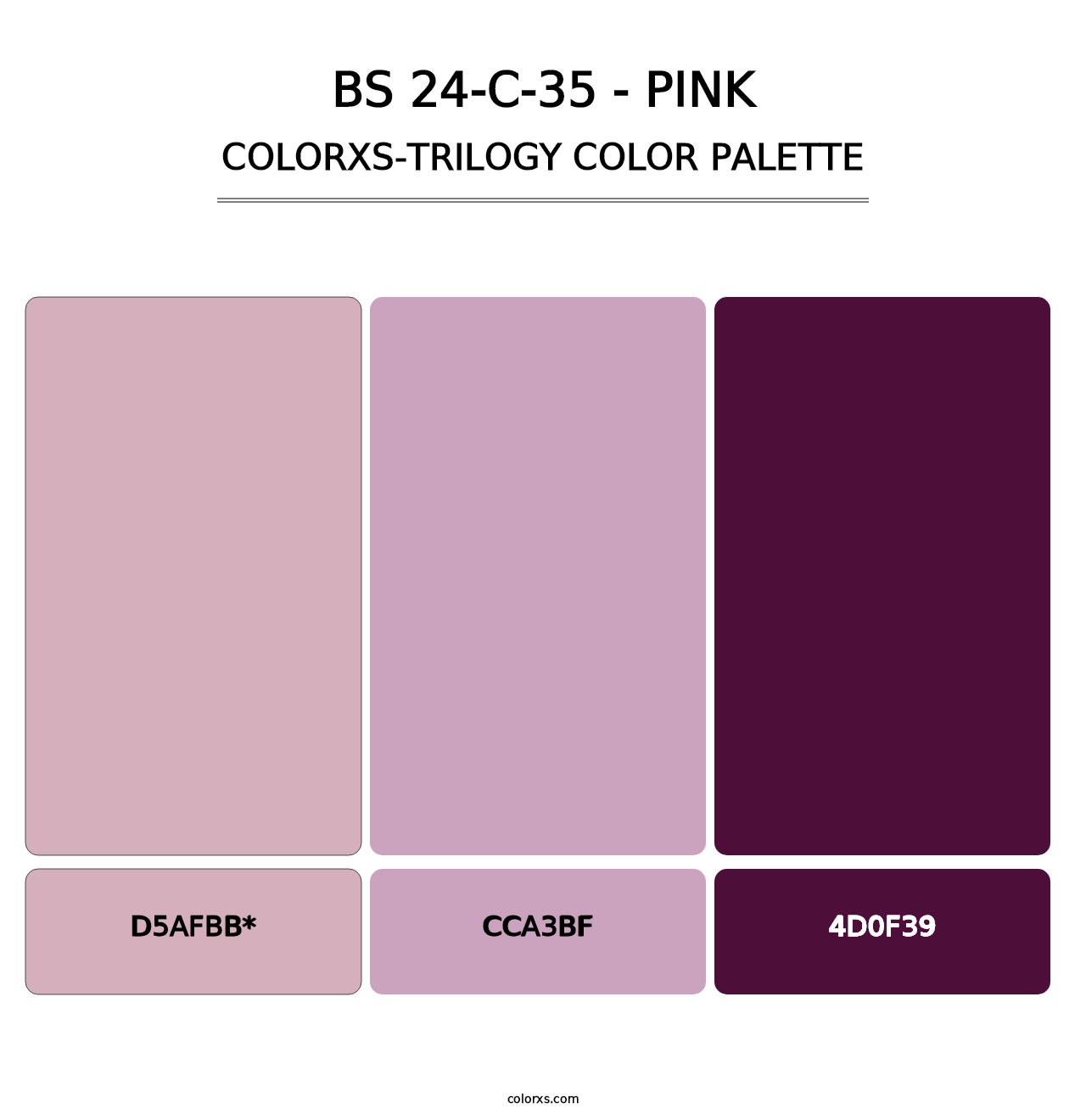 BS 24-C-35 - Pink - Colorxs Trilogy Palette