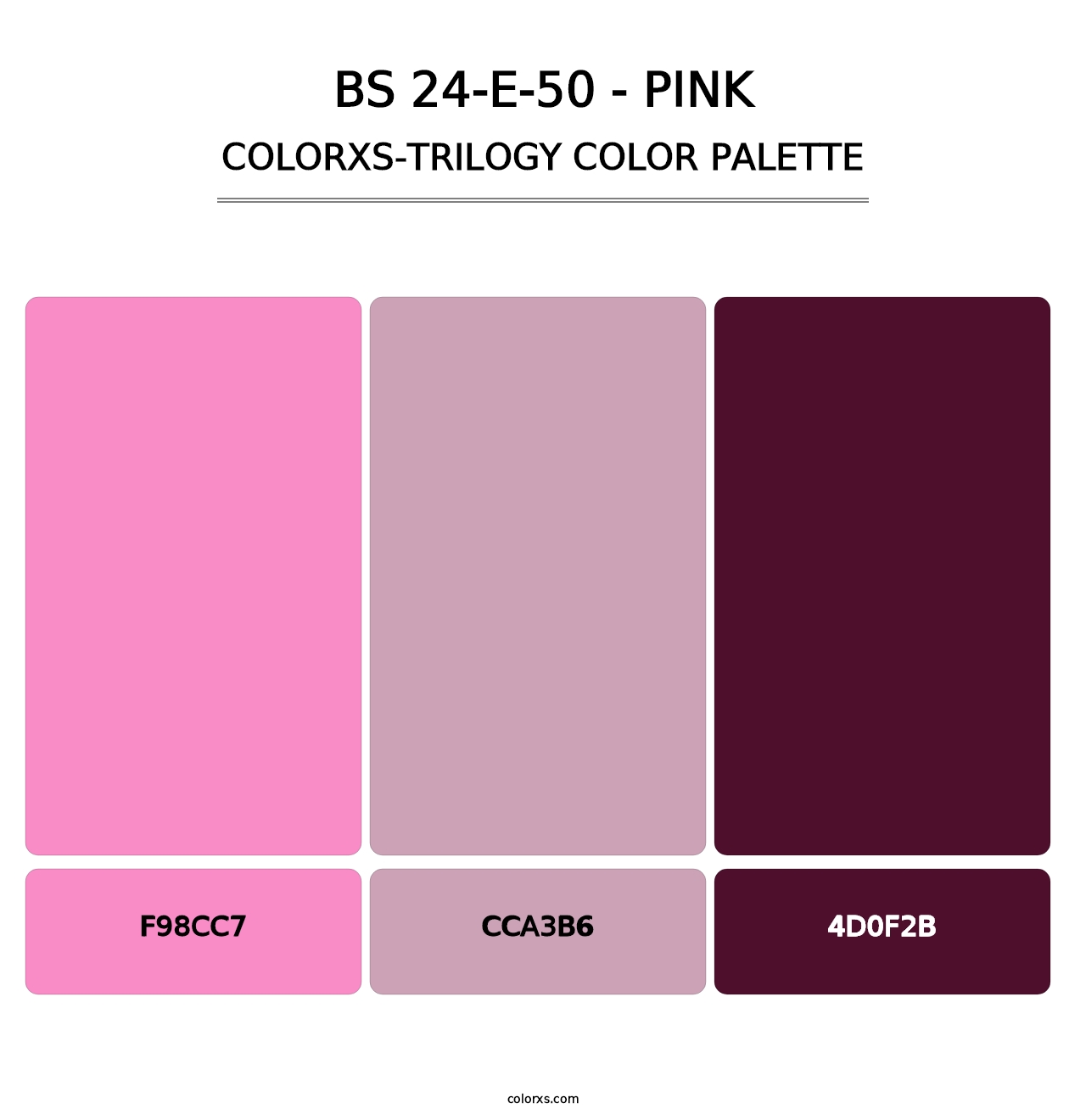 BS 24-E-50 - Pink - Colorxs Trilogy Palette