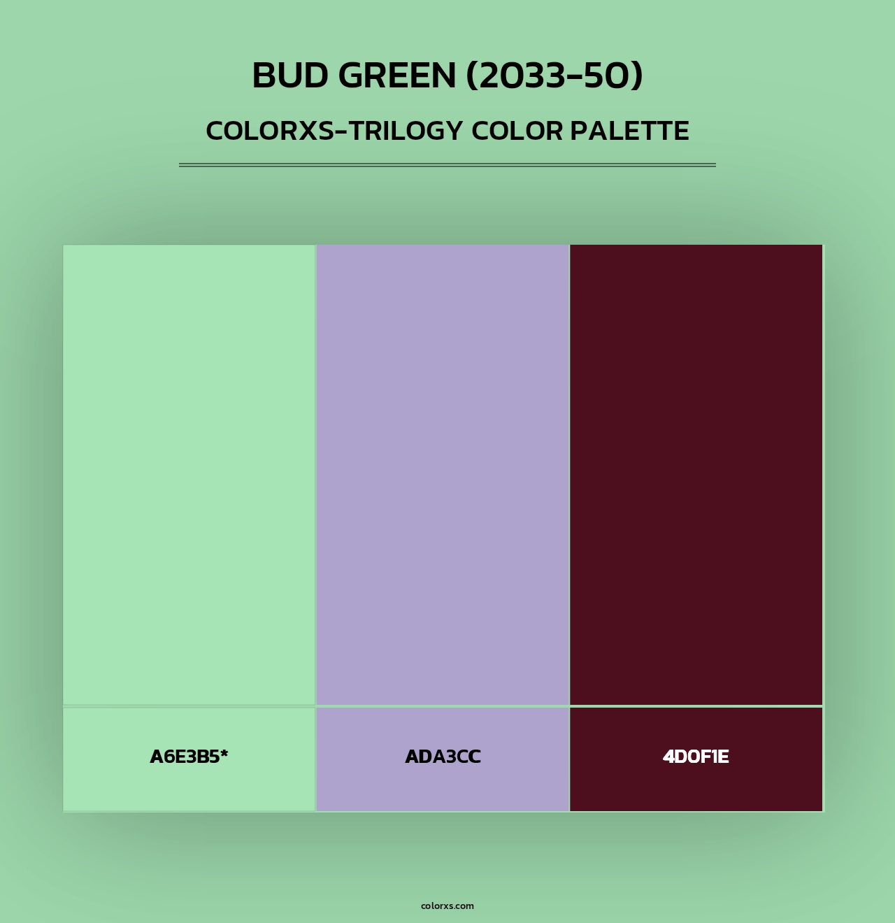 Bud Green (2033-50) - Colorxs Trilogy Palette