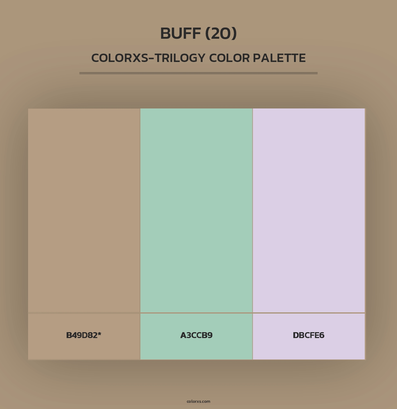 Buff (20) - Colorxs Trilogy Palette