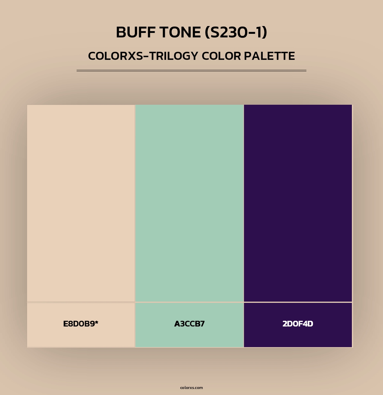 Buff Tone (S230-1) - Colorxs Trilogy Palette