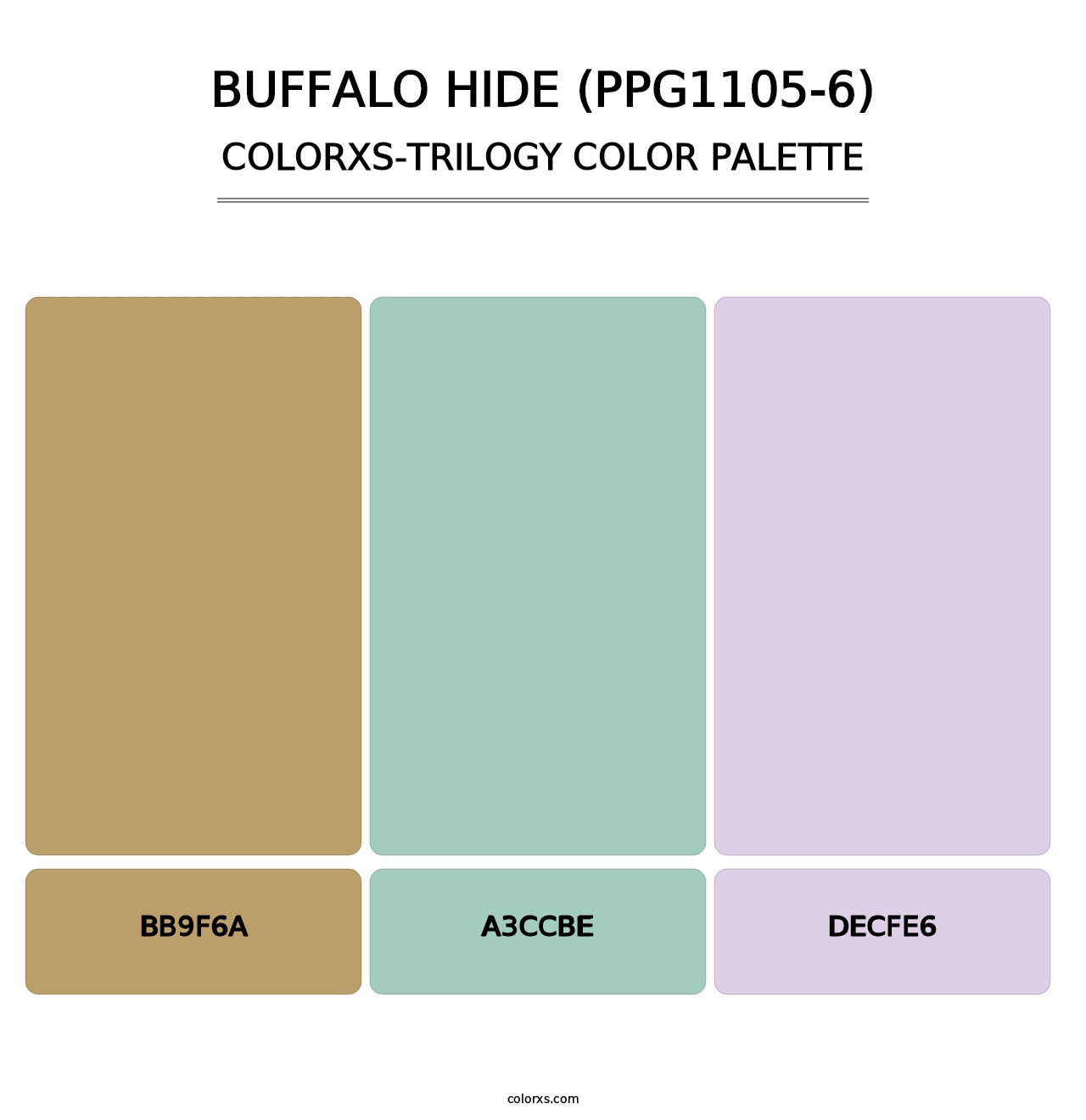 Buffalo Hide (PPG1105-6) - Colorxs Trilogy Palette