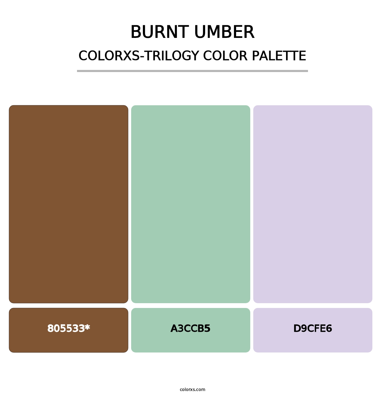 Burnt Umber - Colorxs Trilogy Palette