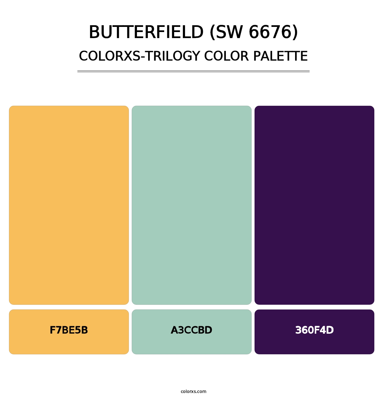 Butterfield (SW 6676) - Colorxs Trilogy Palette