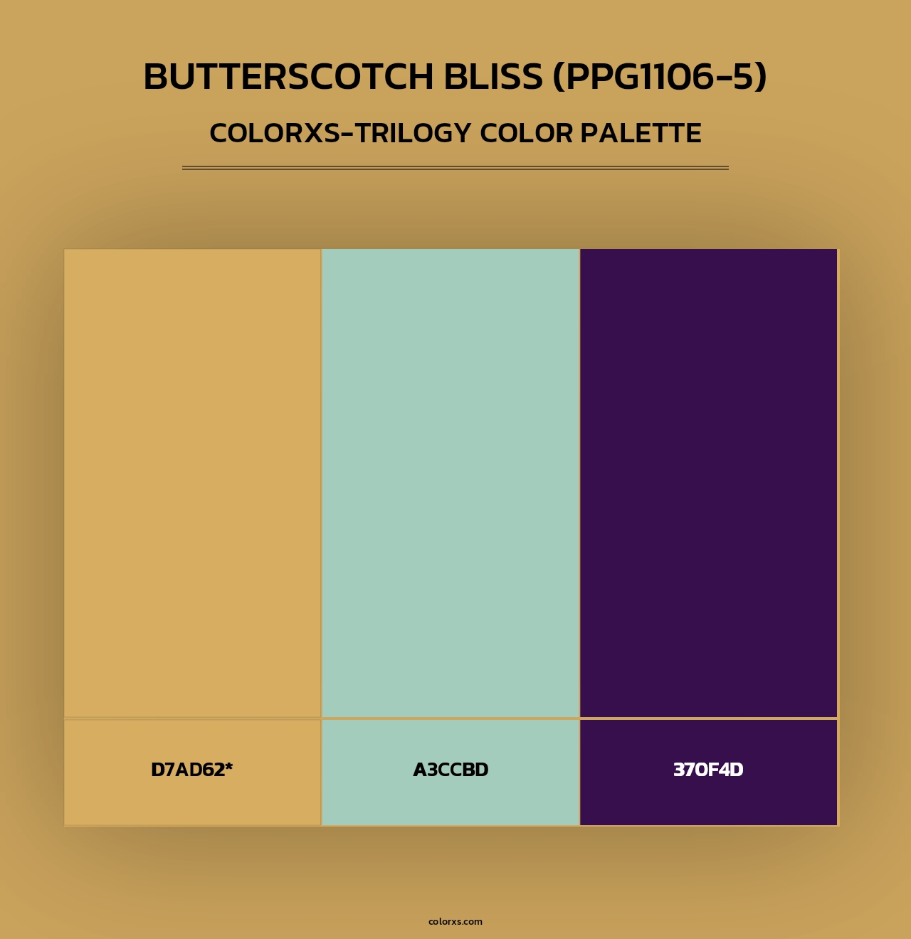 Butterscotch Bliss (PPG1106-5) - Colorxs Trilogy Palette