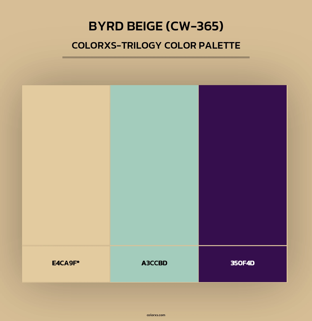 Byrd Beige (CW-365) - Colorxs Trilogy Palette