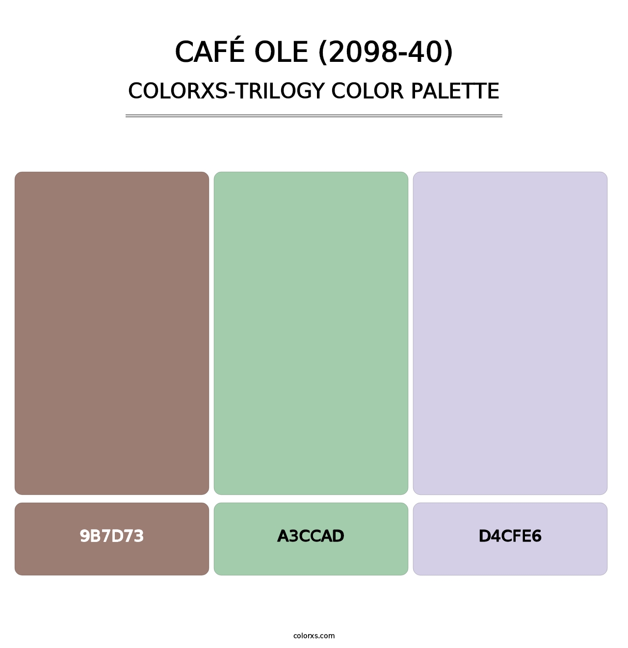 Café Ole (2098-40) - Colorxs Trilogy Palette