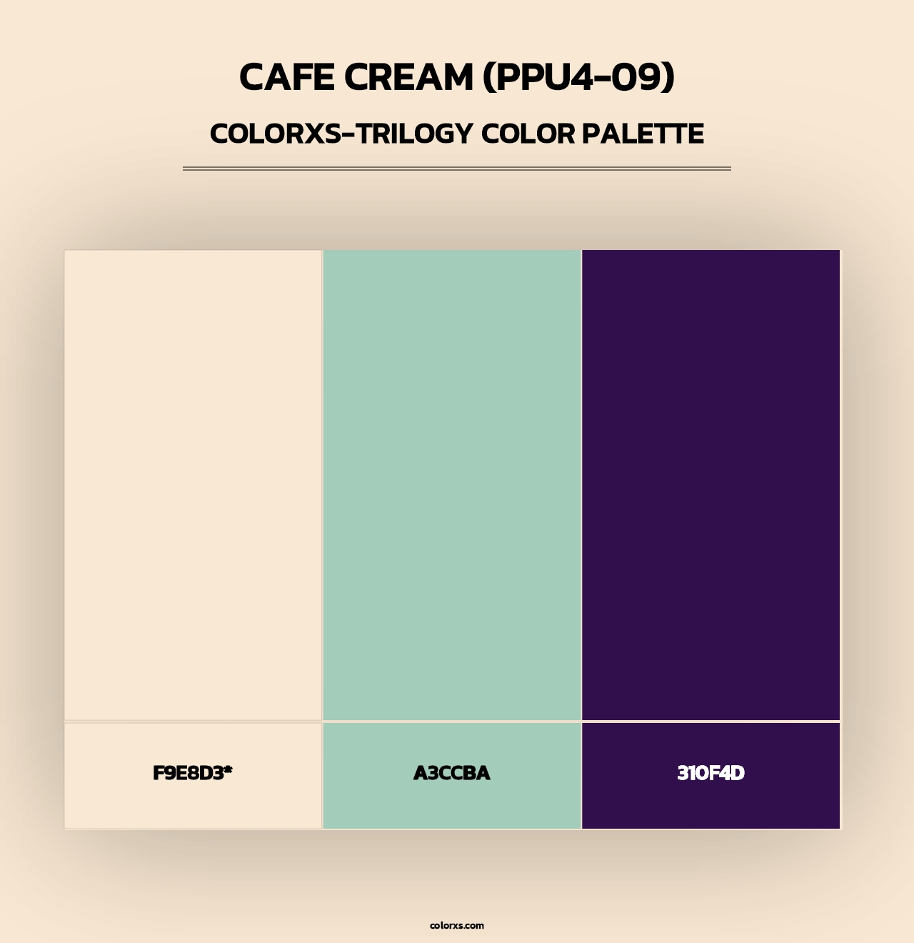 Cafe Cream (PPU4-09) - Colorxs Trilogy Palette