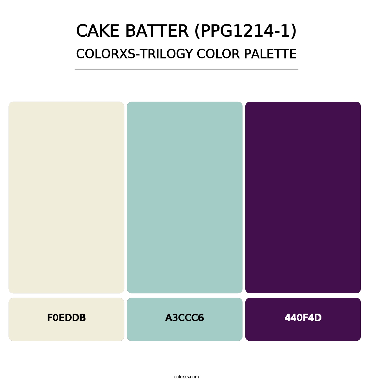 Cake Batter (PPG1214-1) - Colorxs Trilogy Palette