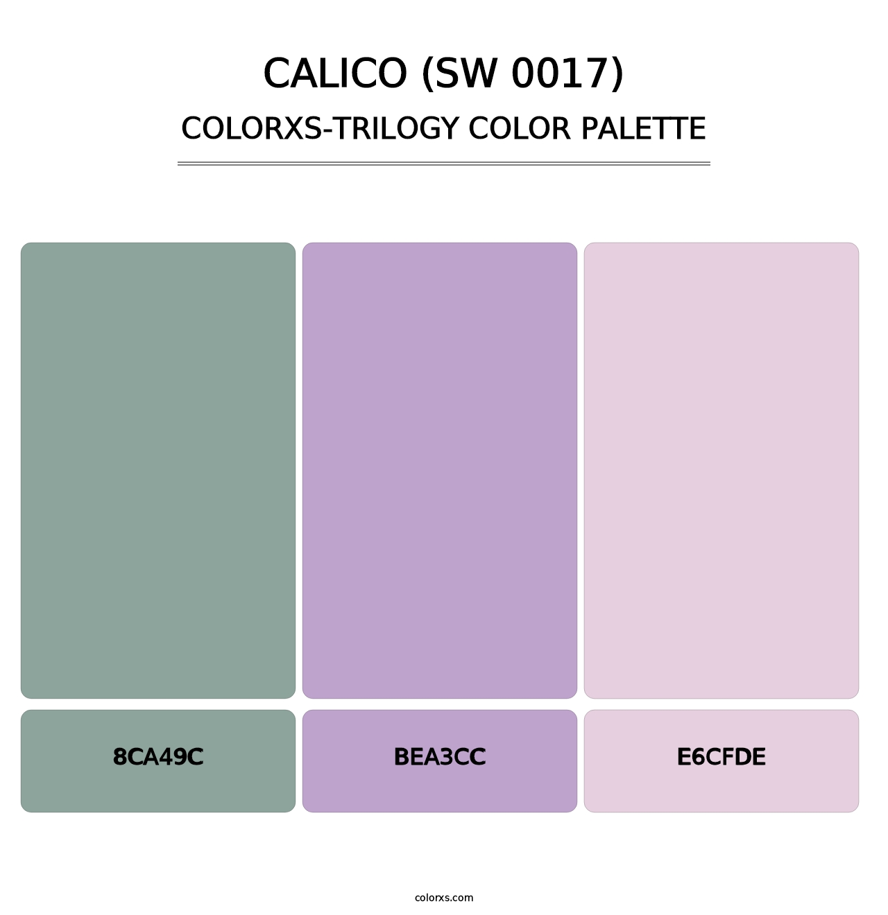 Calico (SW 0017) - Colorxs Trilogy Palette