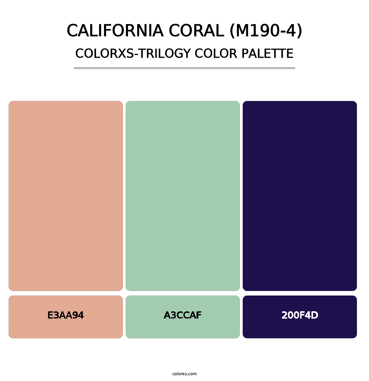 California Coral (M190-4) - Colorxs Trilogy Palette