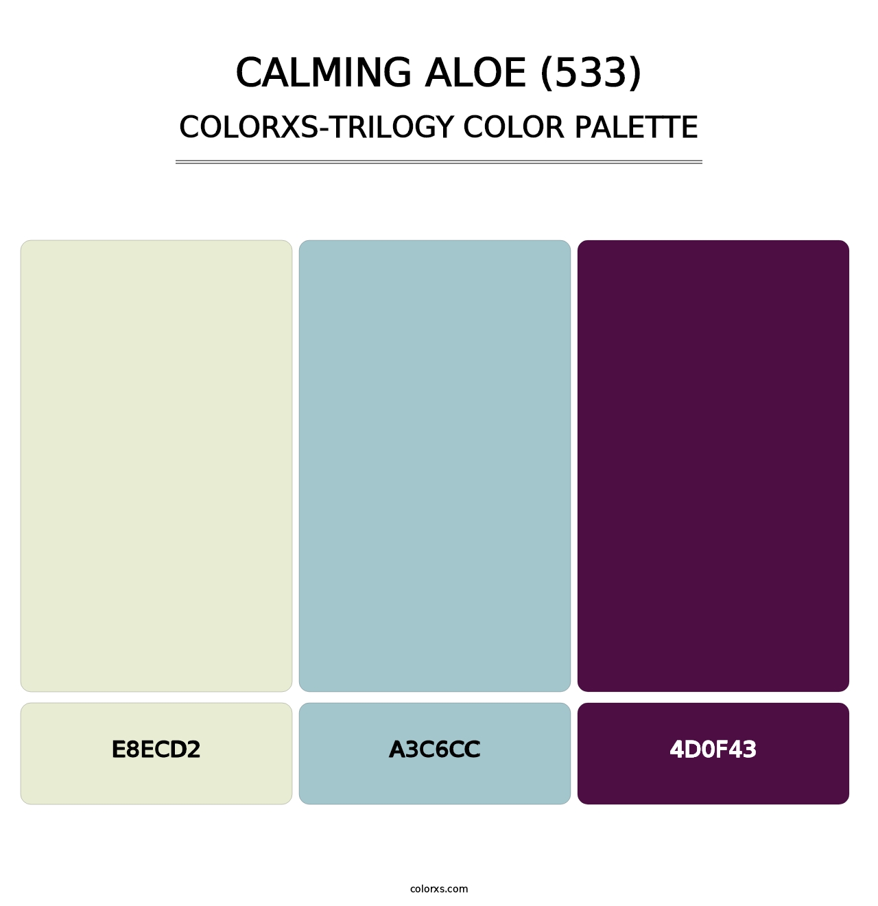 Calming Aloe (533) - Colorxs Trilogy Palette