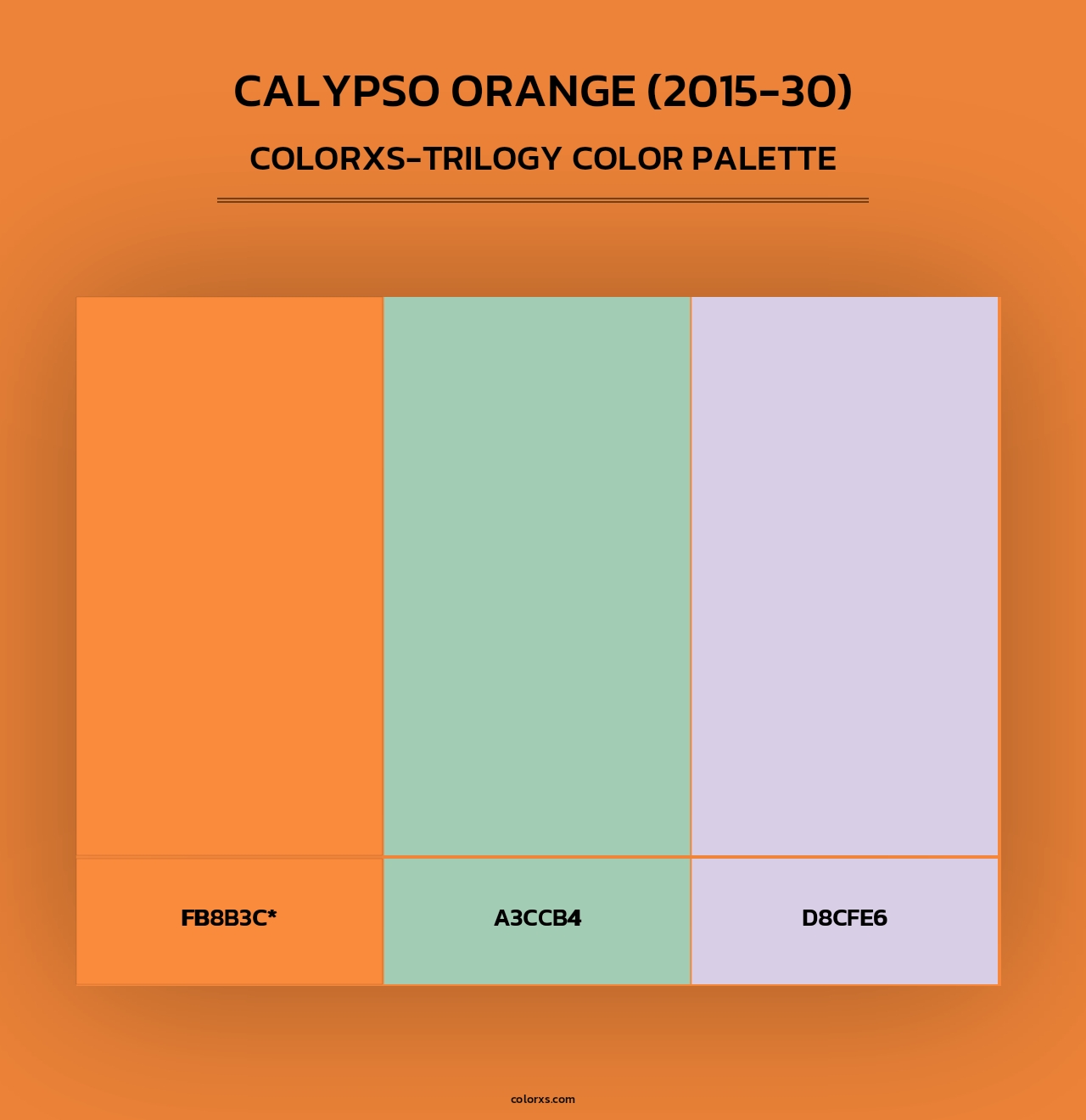 Calypso Orange (2015-30) - Colorxs Trilogy Palette
