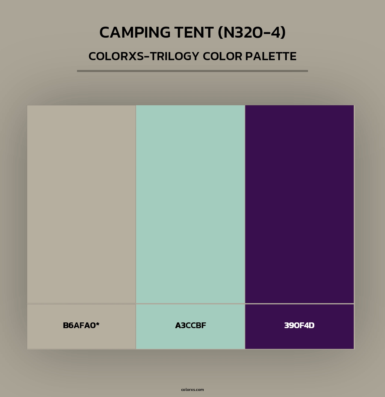Camping Tent (N320-4) - Colorxs Trilogy Palette
