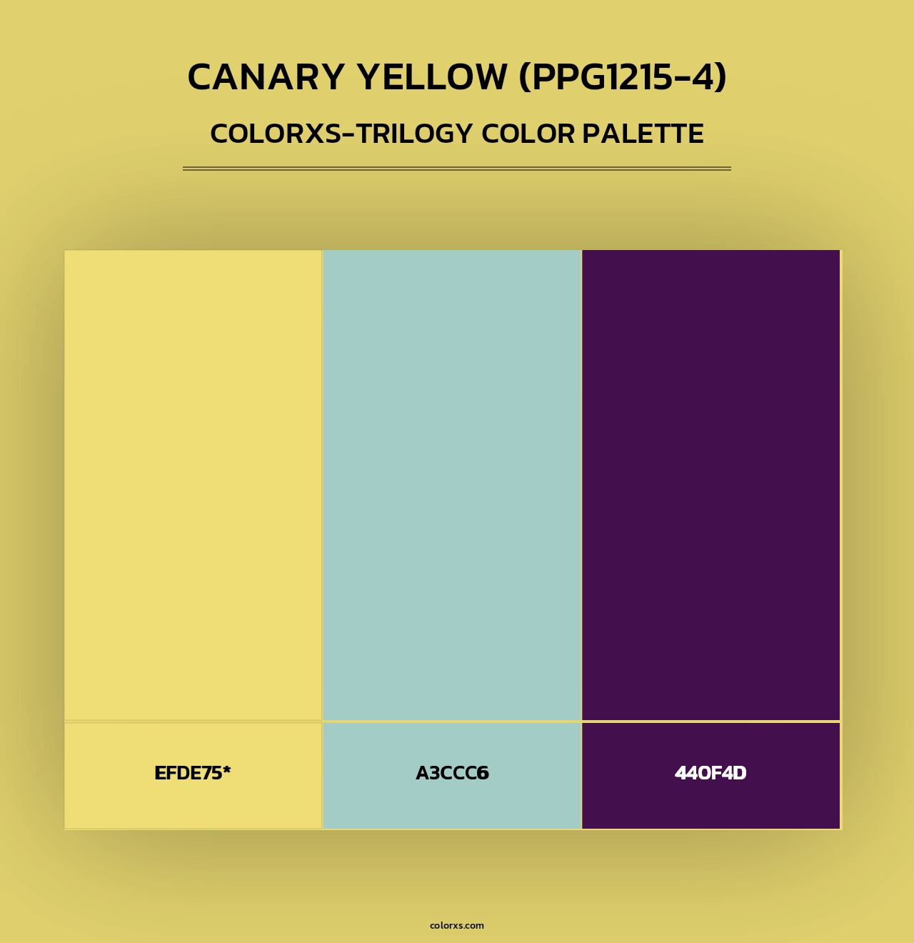 Canary Yellow (PPG1215-4) - Colorxs Trilogy Palette