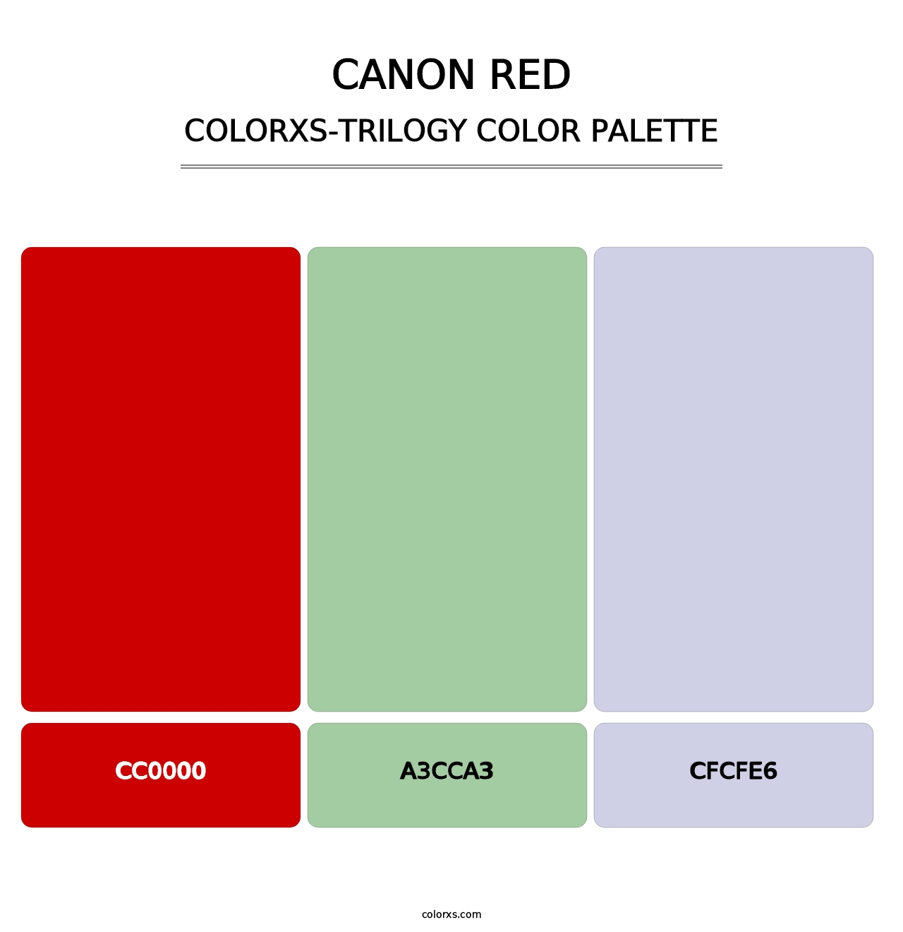 Canon Red - Colorxs Trilogy Palette