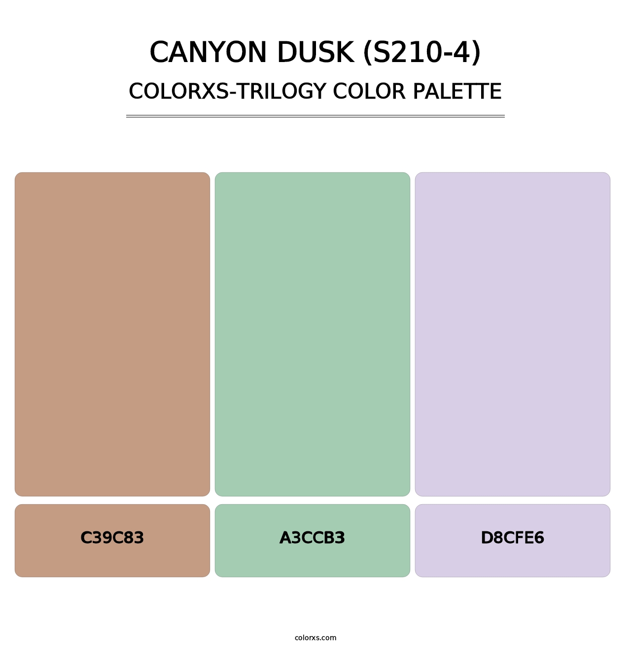 Canyon Dusk (S210-4) - Colorxs Trilogy Palette