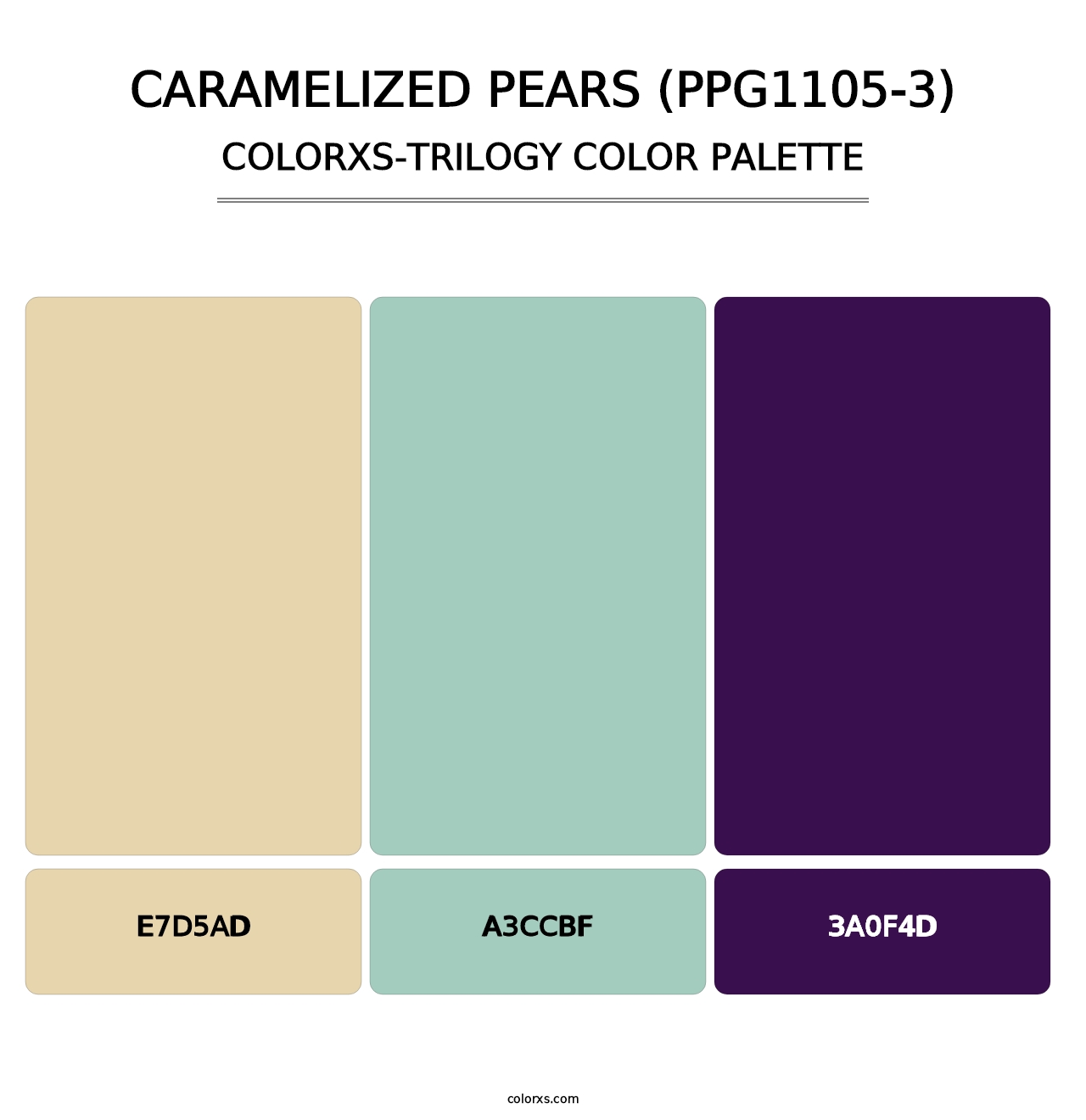 Caramelized Pears (PPG1105-3) - Colorxs Trilogy Palette