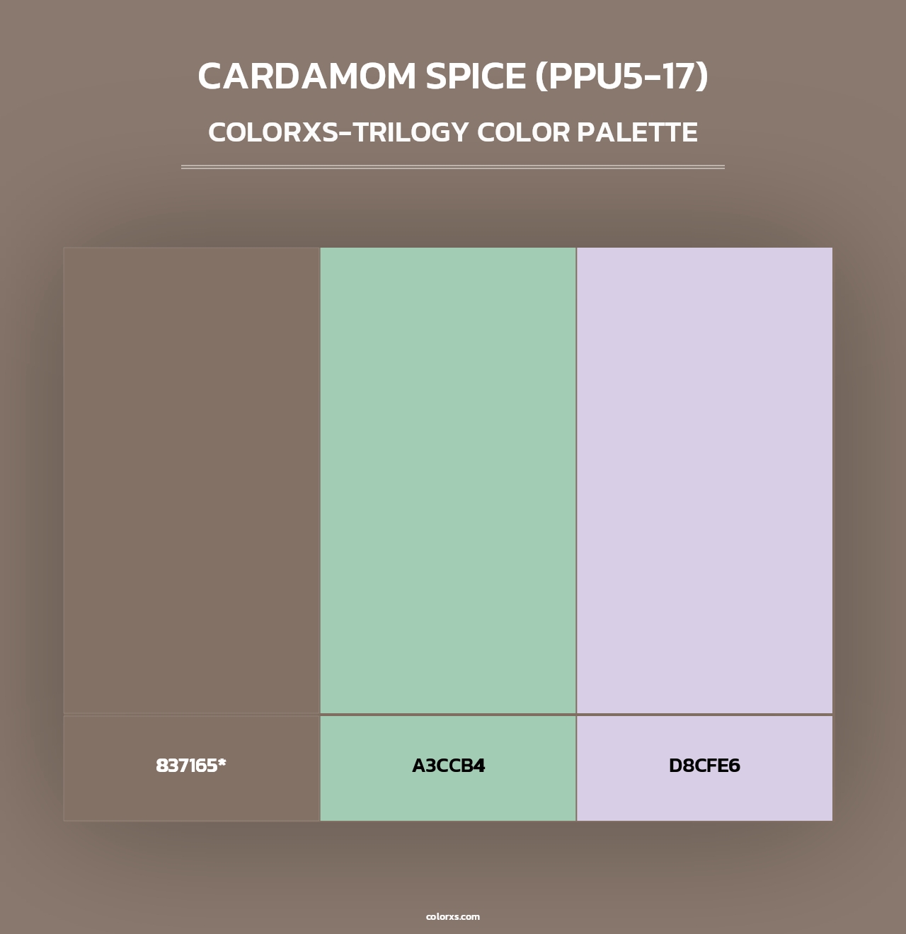 Cardamom Spice (PPU5-17) - Colorxs Trilogy Palette