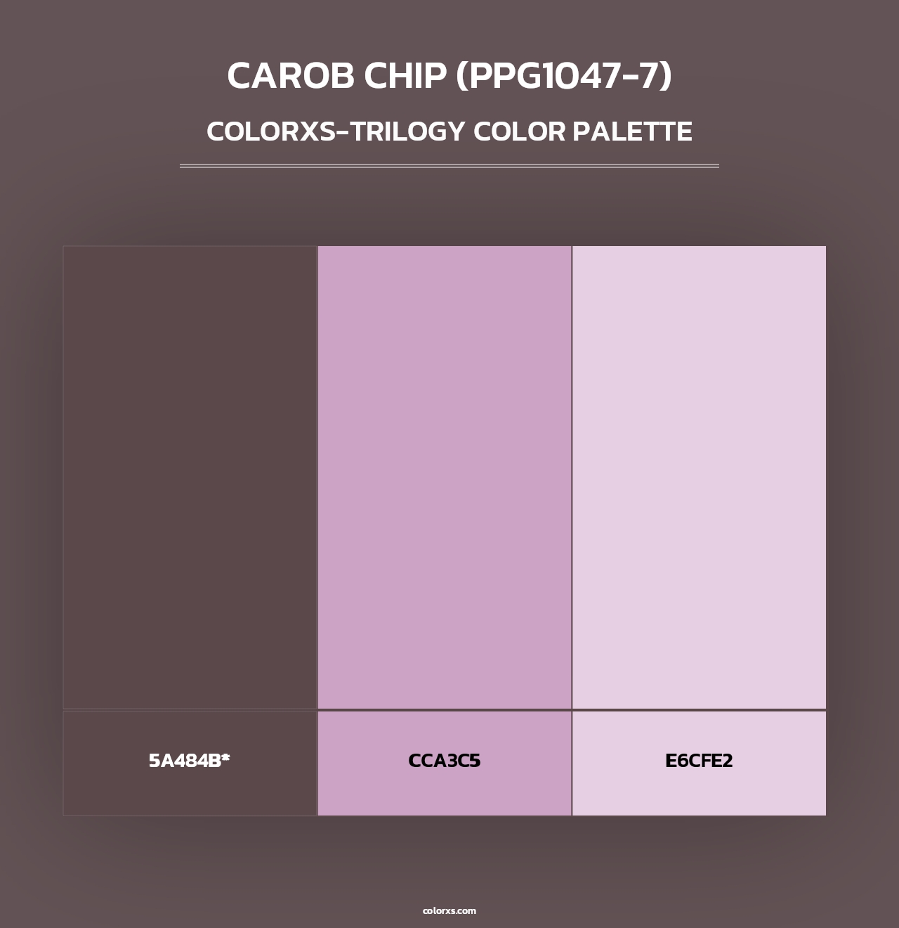 Carob Chip (PPG1047-7) - Colorxs Trilogy Palette